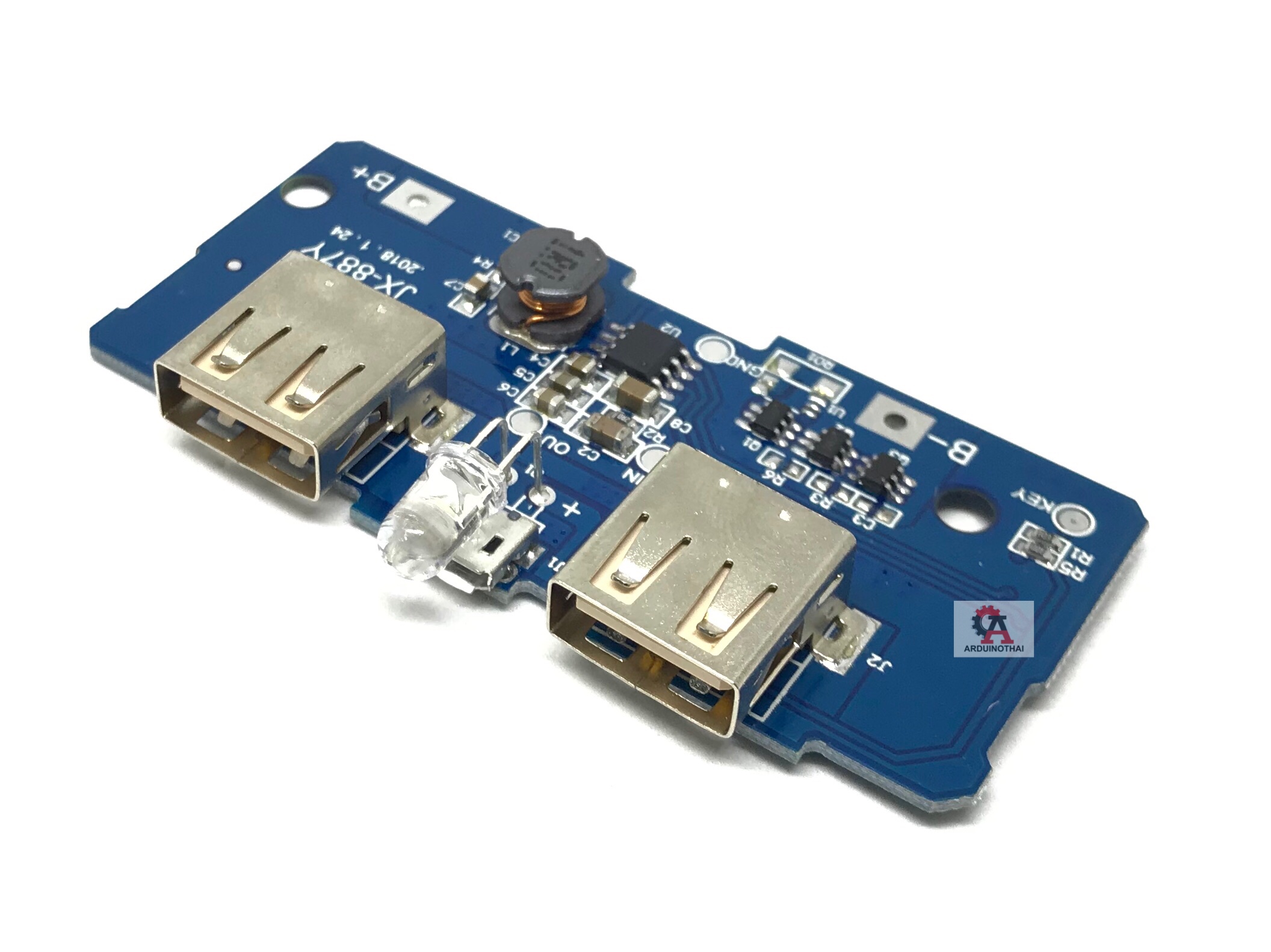 18650 battery step-up charging module USB 3.7V to 5V2A