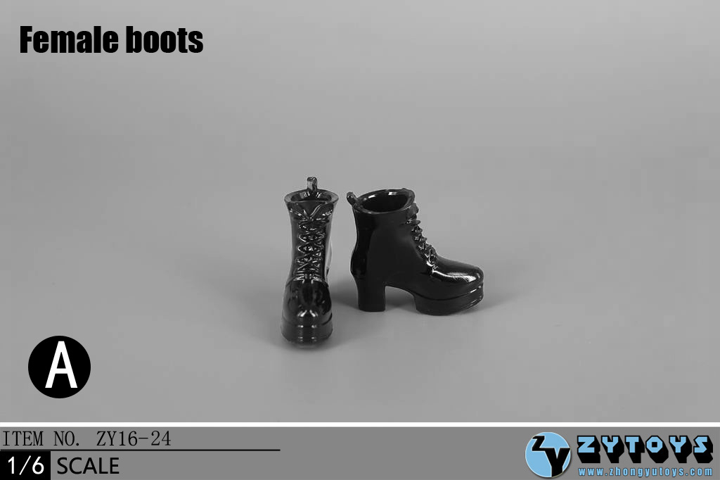 ZY Toys ZY16-23A Men's Leather Boots Black