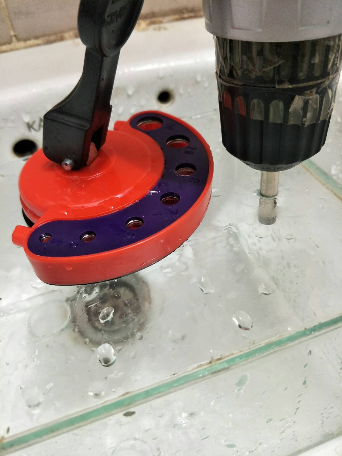 G03 ไกด์นำเจาะ กระจก กระเบื้อง แกรนิตโต้ 4-12 มิล พร้อมดอกเจาะ