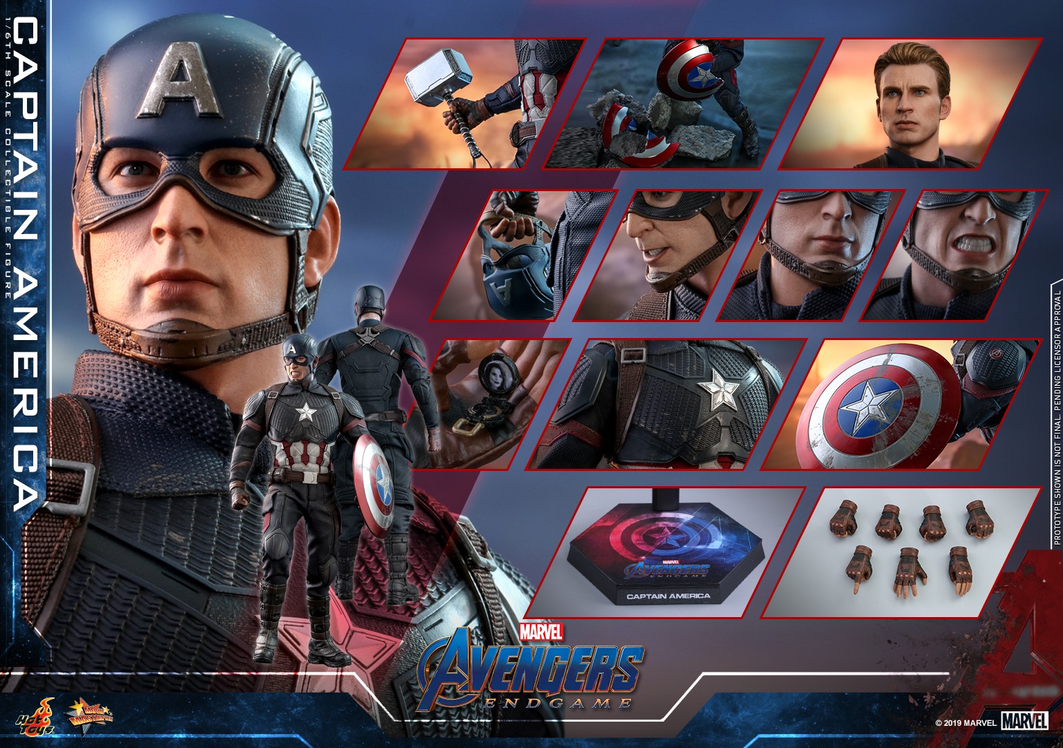 Hot Toys MMS536 Avengers: Endgame - Captain America