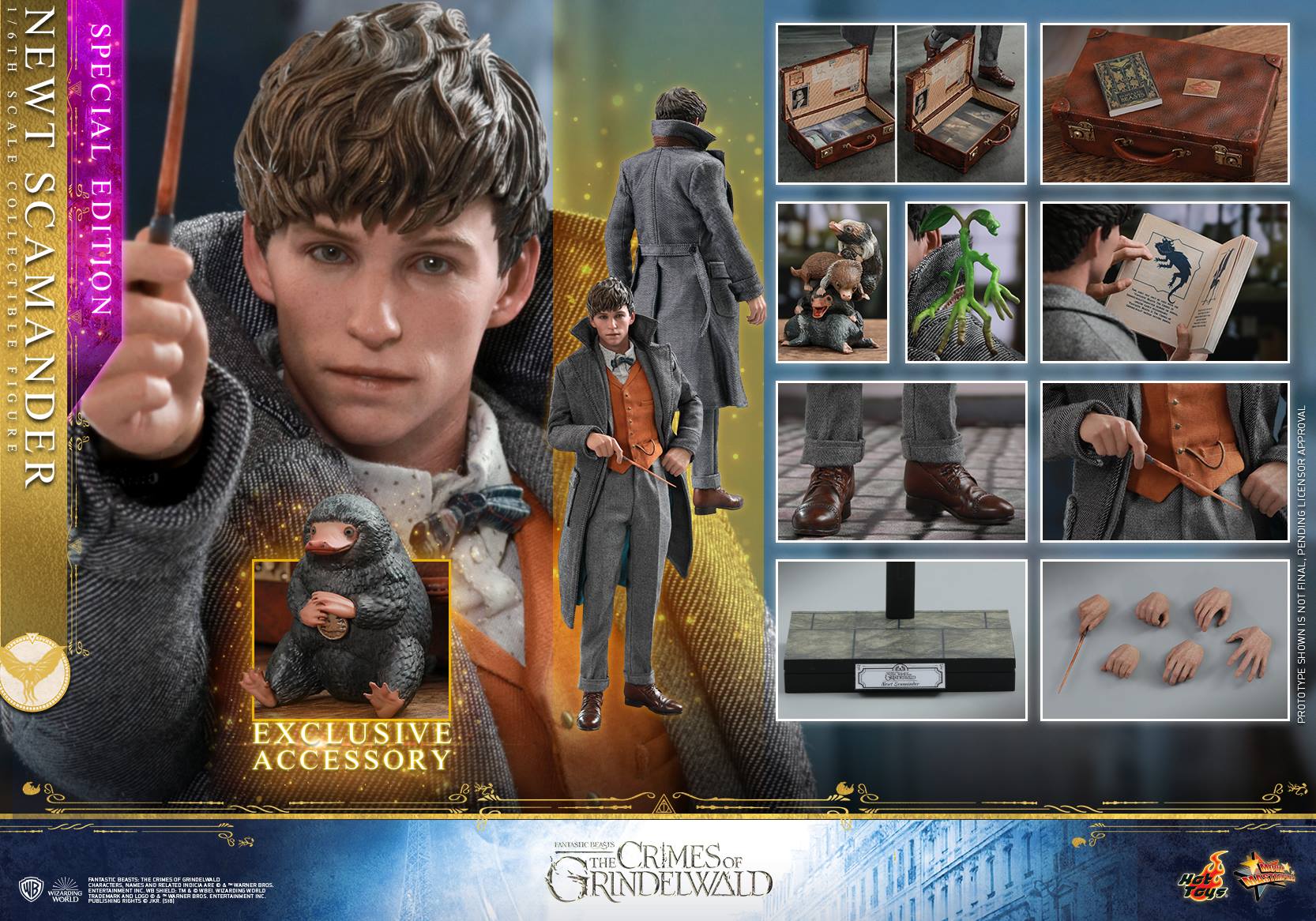 Hot Toys MMS512B FANTASTIC BEASTS: THE CRIMES OF GRINDELWALD - NEWT SCAMANDER (SE)