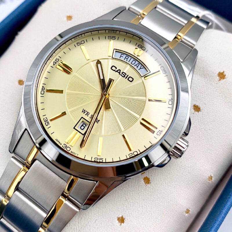 Casio นาฬิกาข้อมือ Standard men สายสแตนเลส 2 กษัตริย์ รุ่น MTP-1381G MTP-1381G-1A MTP-1381G-9A