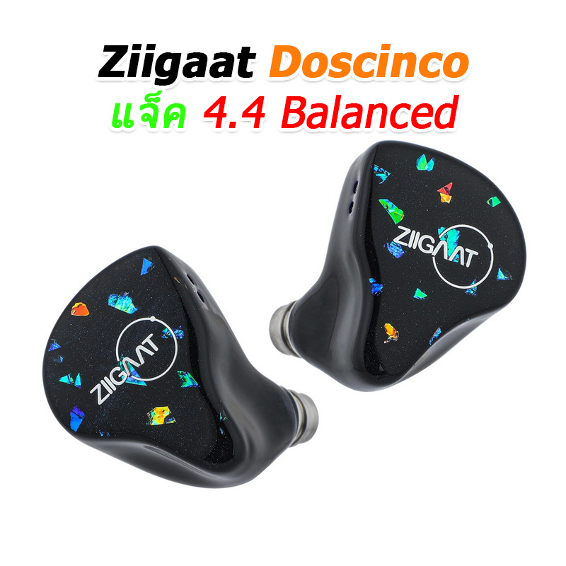 Ziigaat Doscinco หูฟัง IEMs 5 ไดรเวอร์ 2DD+3BA เหมาะสำหรับ นักดนตรี นักเล่นเกม ประกันศูนย์ไทย