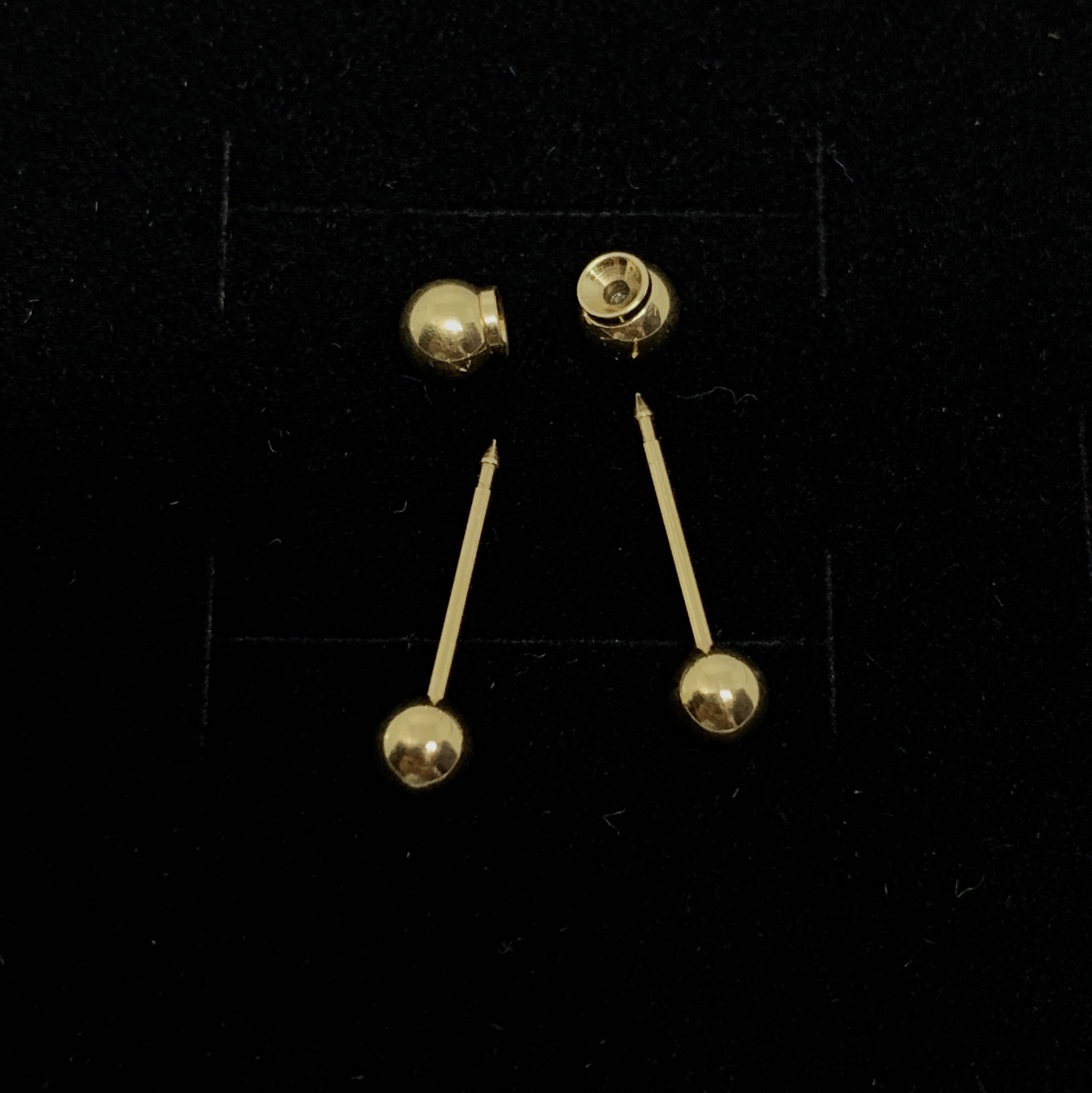 (สำหรับเจาะ)แป้นหมวก สแตนเลสเกรดการแพทย์ Ball 4 mm แพคเกจปลอดเชื้อ ปลอดภัย100%