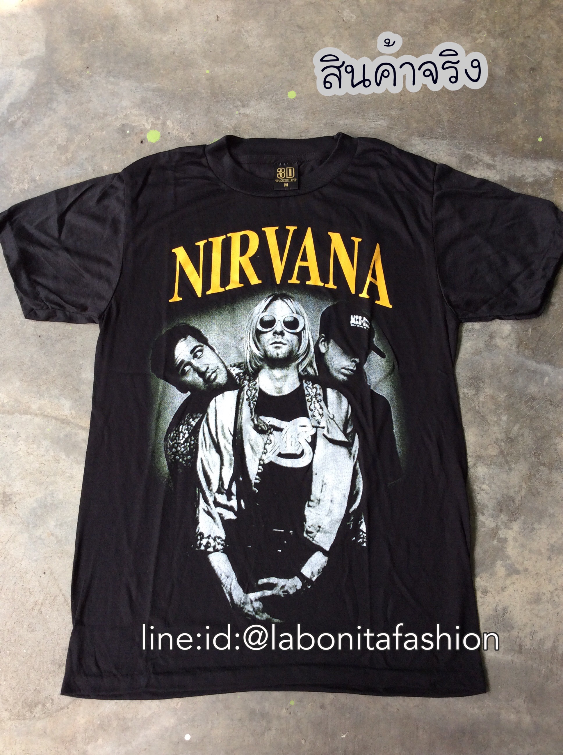 เสื้อวง ผ้ายืดบางทะลุติ่ง สกรีนลายวงร็อควินเทจ ลายสกรีน หน้า-หลัง