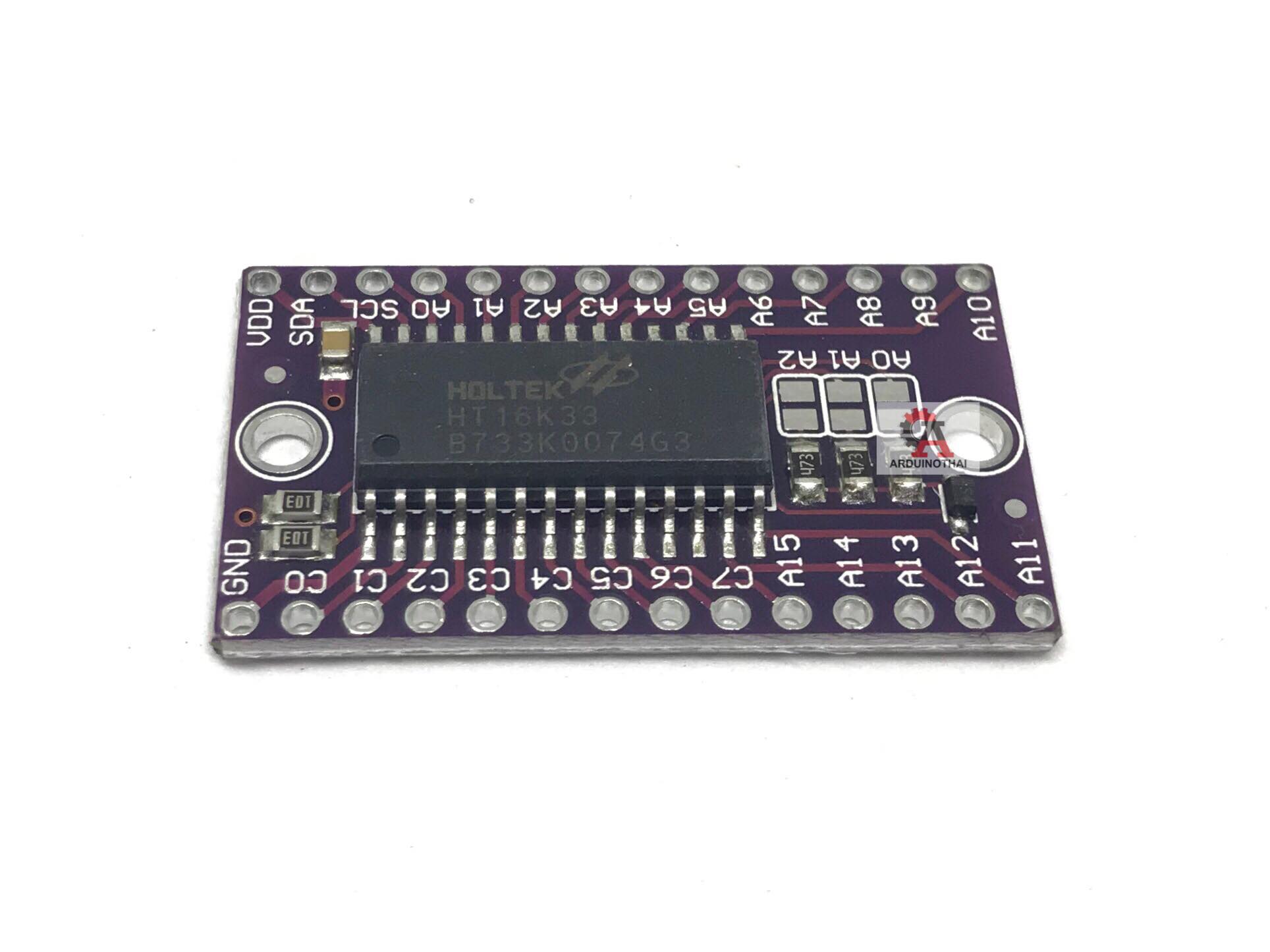 HT16K33 16X8 Led Matrix Driver โมดูลควบคุม 7 segment แบบ 16x8 สต็อกไทยส่งไว