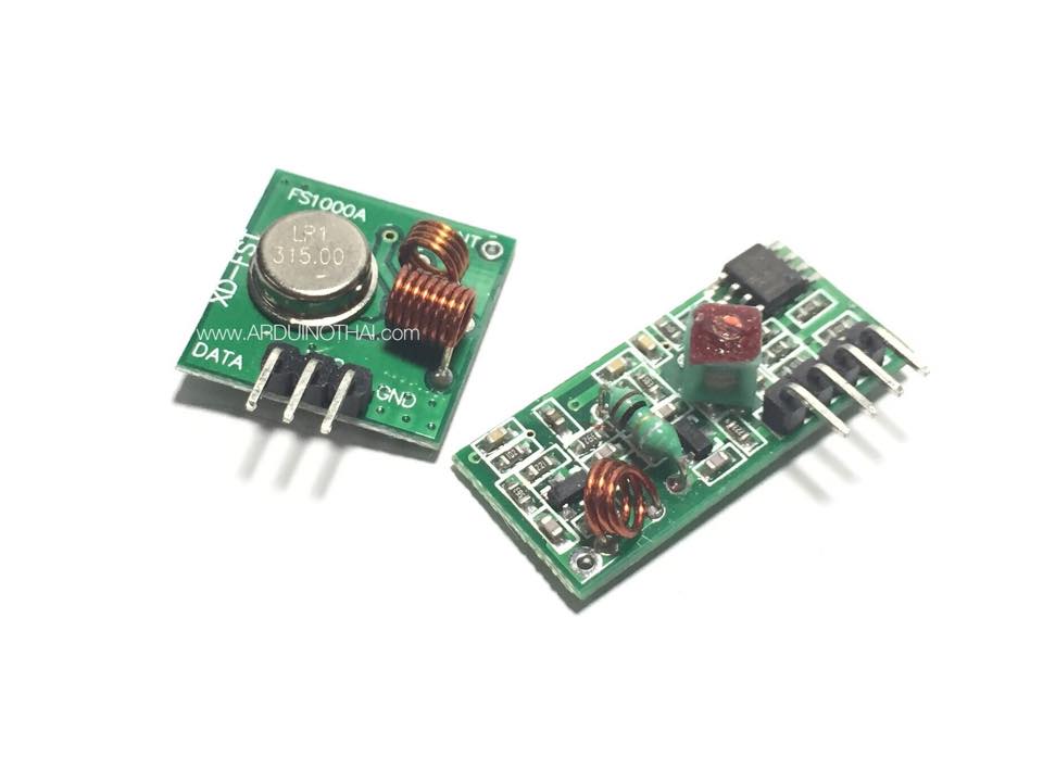 315Mhz Wireless RF Transmitter and Receiver Module โมดูลรับส่งสัญญาณไร้สายความถี่ 315Mhz สต็อกไทยส่งไว