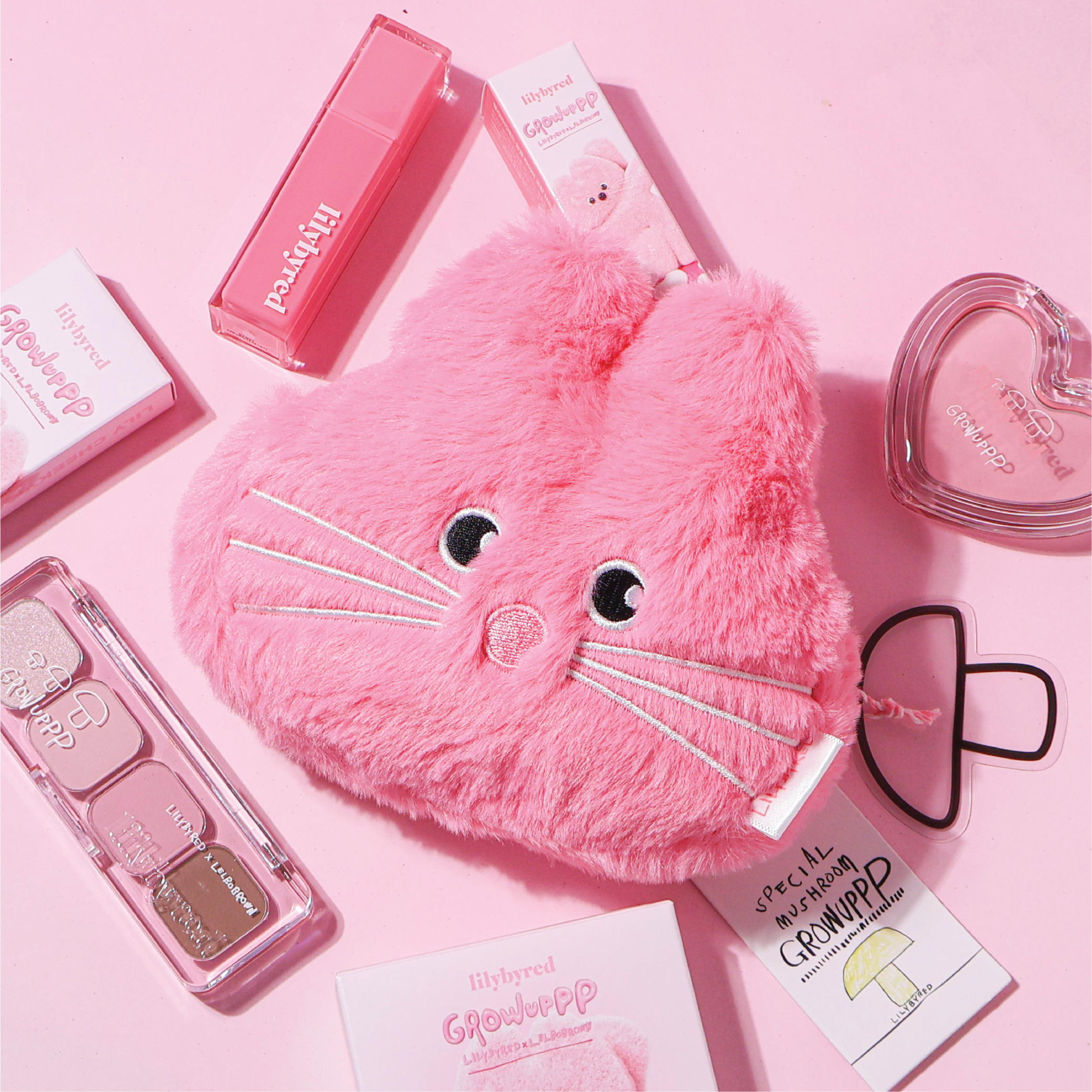 [ Grow upp collection] LILYBYRED MUSHROOM POUCH (กระเป๋ากระต่าย ไม่มีเครื่องสำอาง)