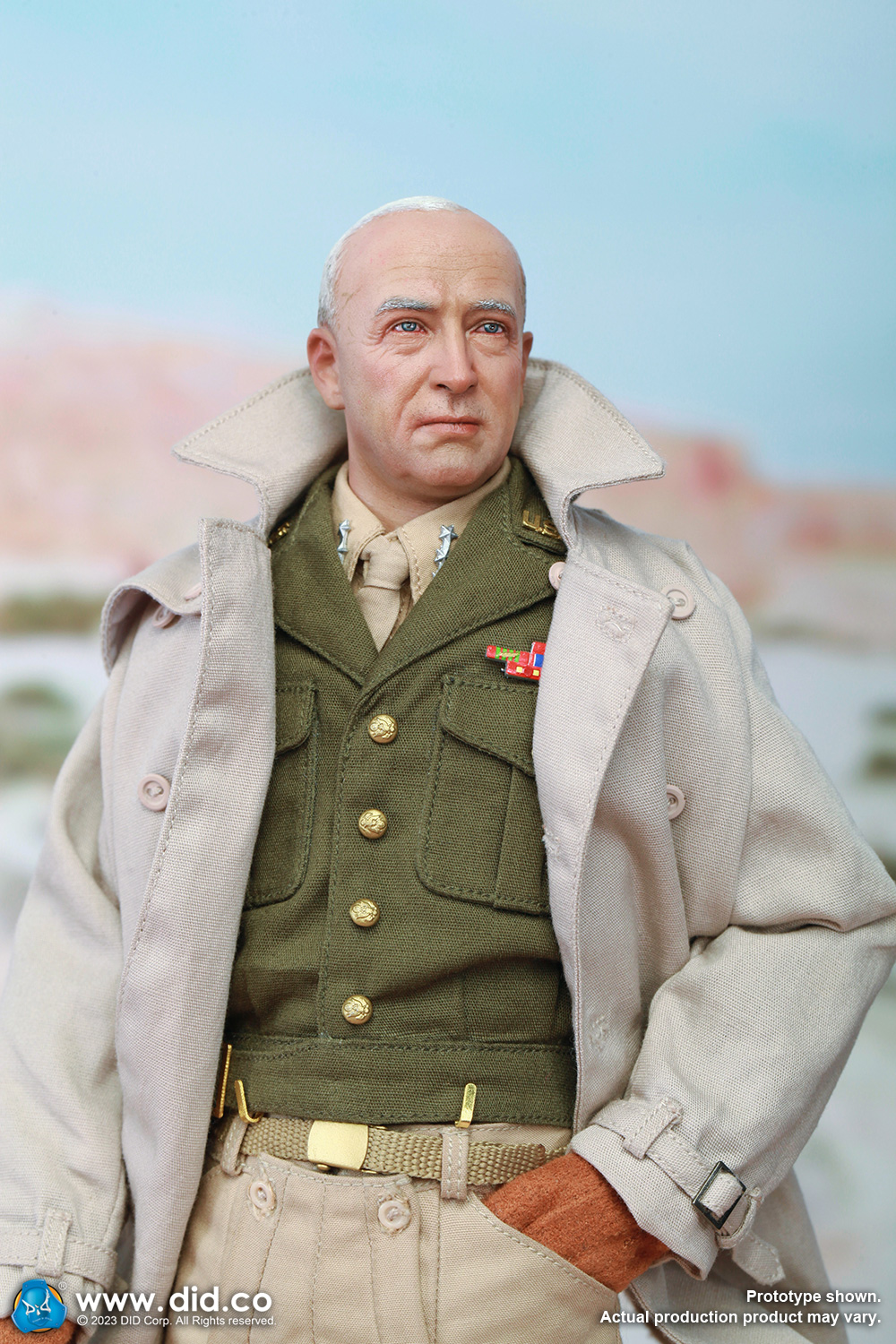 DID A80164+E60071 1/6 WWII General of the United States Army - George Smith Patton Jr.+Accessory Kit