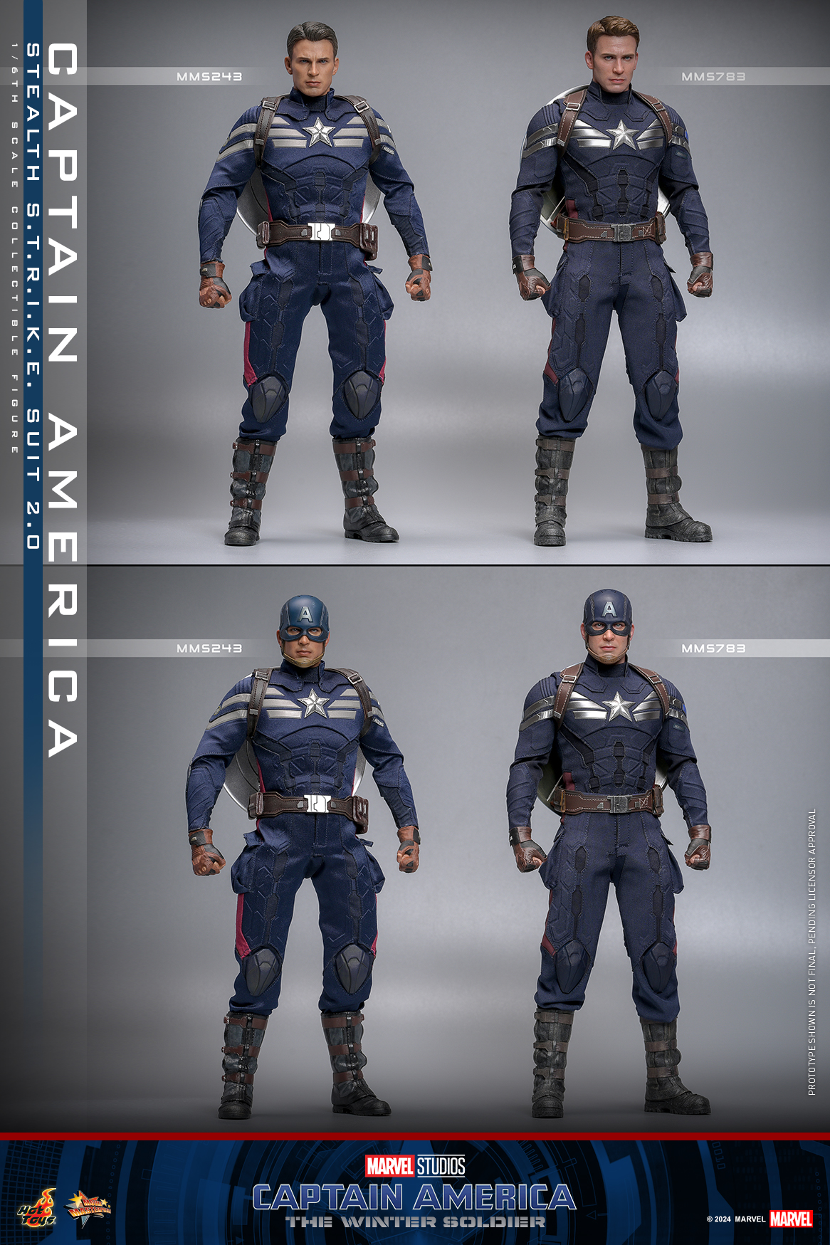 Hot Toys MMS783 Captain America: The Winter Soldier - Captain America (Stealth S.T.R.I.K.E. Suit) 2.0