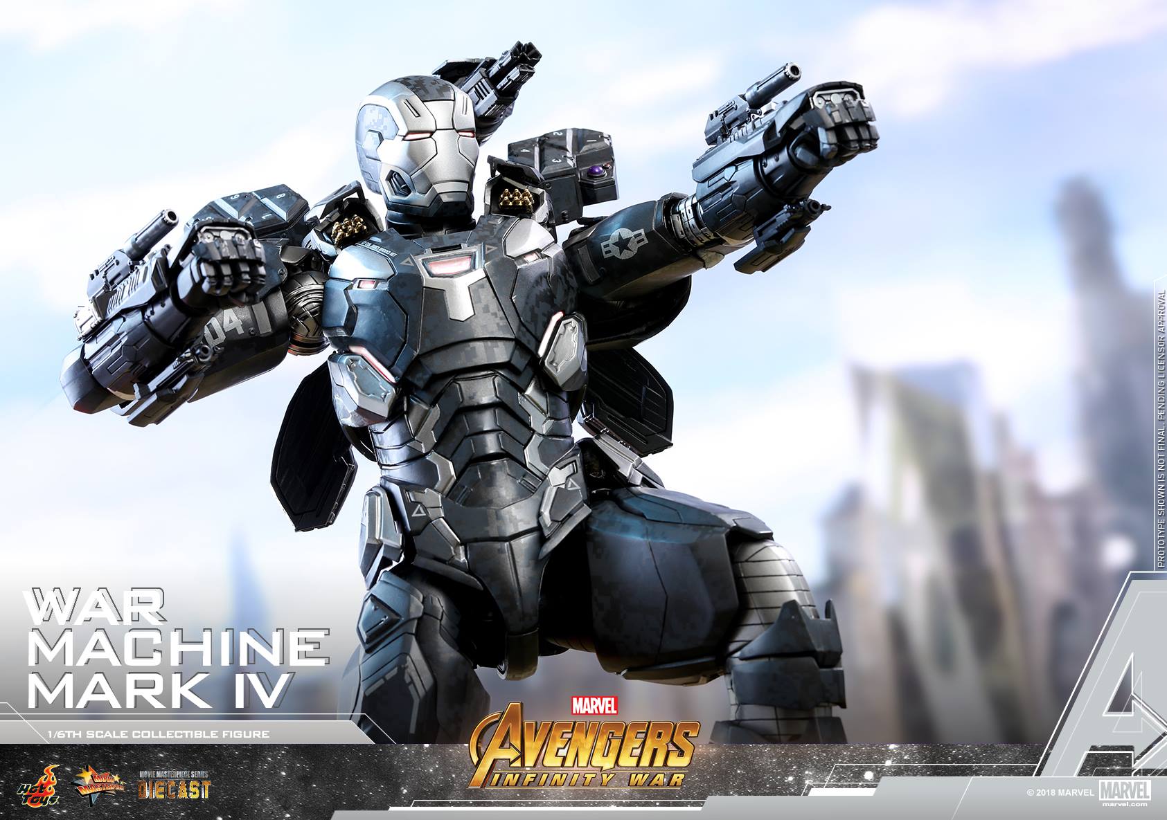 Hot Toys MMS499D26 AVENGERS: INFINITY WAR - WAR MACHINE MARK IV