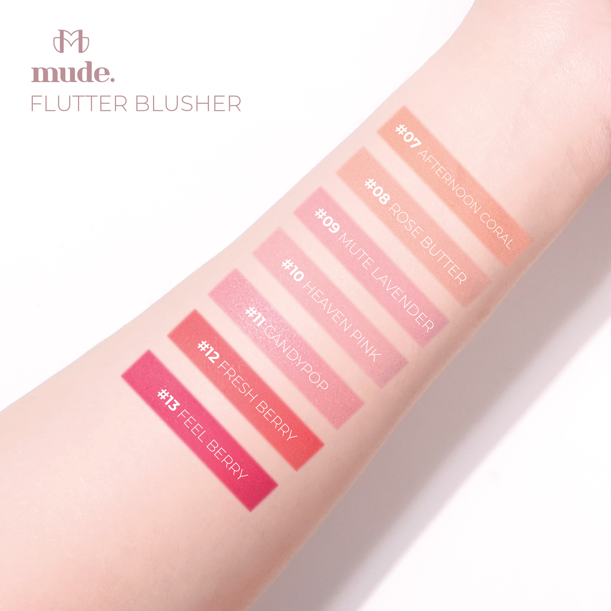 MUDE FLUTTER BLUSHER 5 G. ( บลัชออน ที่ปัดแก้ม)