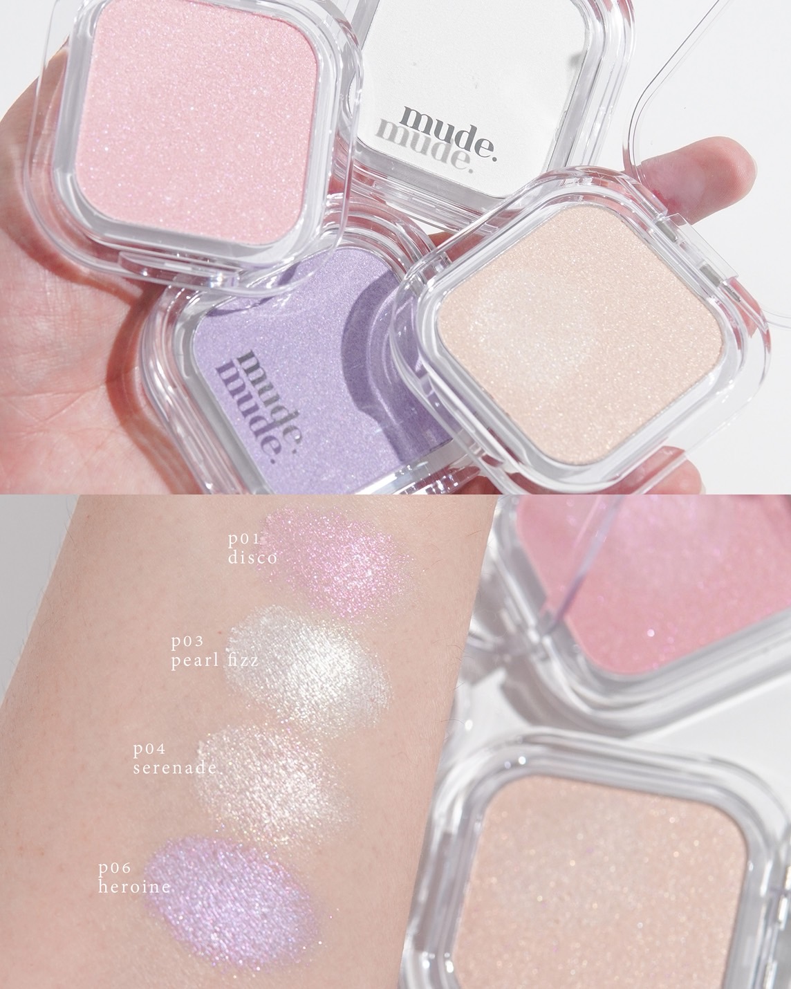 MUDE FACE FILL VOLUMER HIGHLIGHTER 4.2G. (ไฮไลท์ NON PEARL / PEARL VERSION)