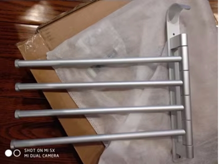 OT160 ราวแขวนผ้าติดผนังหมุนได้ ประหยัดพื้นที่ แข็งแรงทนทาน ใช้งานสะดวก