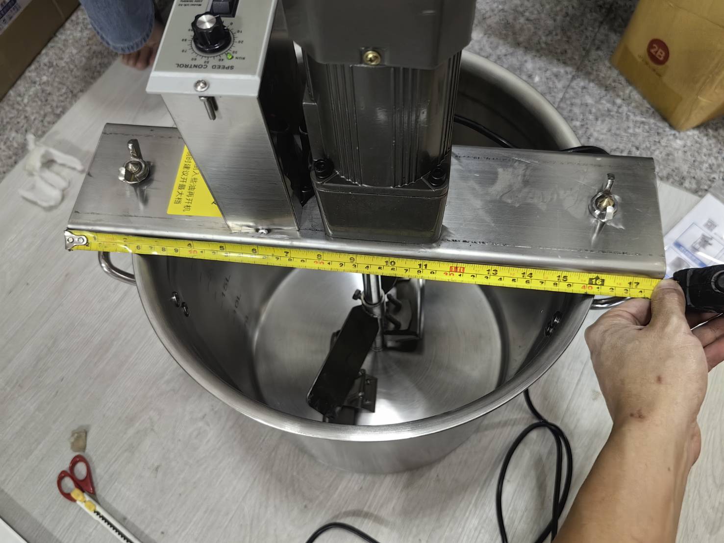 OT232 เครื่องกวนไส้ กวนโจ๊ก สังขยา ครีม แป้ง ทำขนมไทย รุ่นงานหนัก มอเตอร์ใหญ่แรงๆ