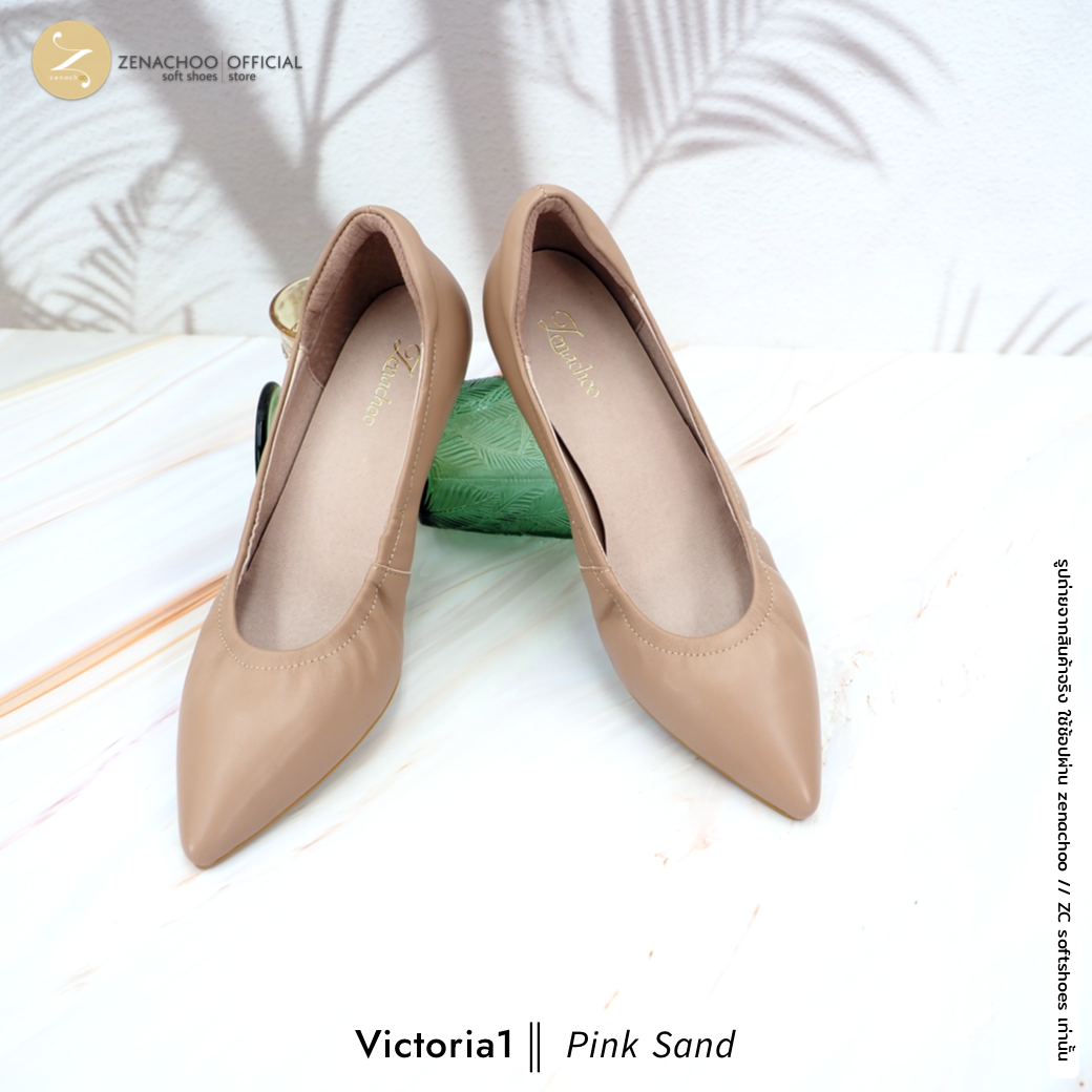 ทรงปกติ เปลี่ยนไซส์ได้ ไม่รับคืน Zenachoo Victoria1 สูง 1 นิ้ว ส้นเตารีด รองเท้าหนังแกะแท้ ทรงสวยมาก