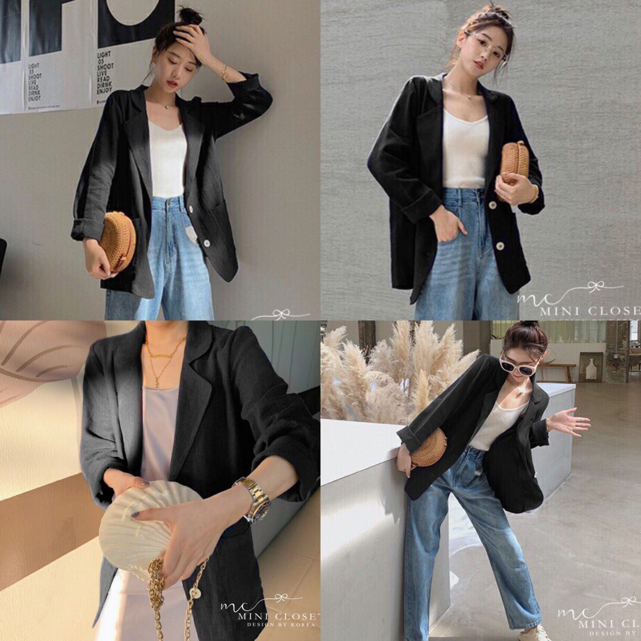 Blazer เบลเซอร์ สูทลินิน สูทสไตล์เกาหลีทรงOversize สไตล์ชิคๆคูลๆ