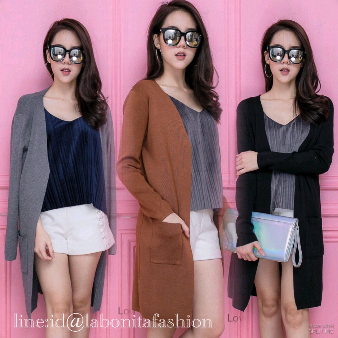 เสื้อคลุมยาว ผ้าไหมพรมเนื้อนุ่มใส่สบาย