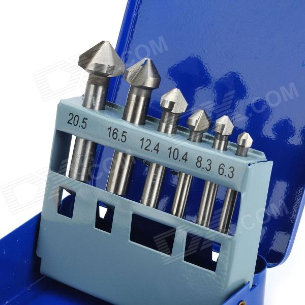 DC05 ดอกลบคม ขยายรู Chamfer ชุด 6 ดอก 3 ฟัน สำหรับงานเหล็ก