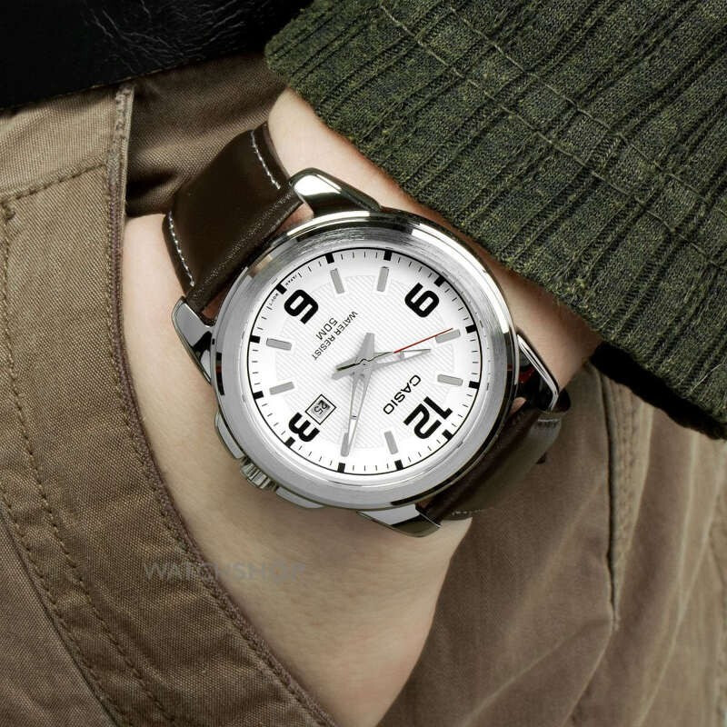 Casio นาฬิกาข้อมือผู้ชาย สีน้ำตาล สายหนัง รุ่น MTP-1314L Series MTP-1314L-7A MTP-1314L-8A