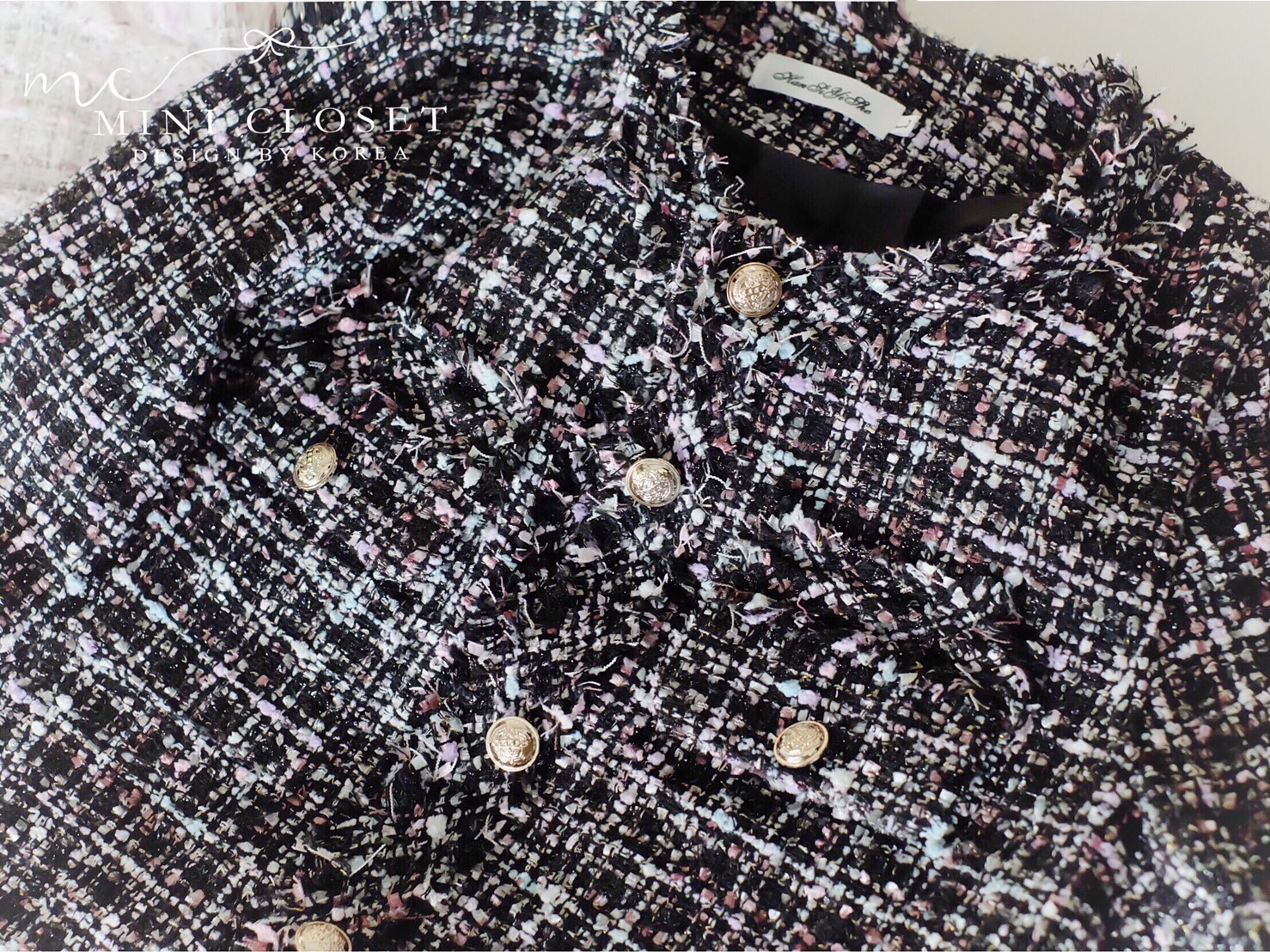 เสื้อคลุมผ้าทวีตสไตล์เกาหลี ส่งฟรี