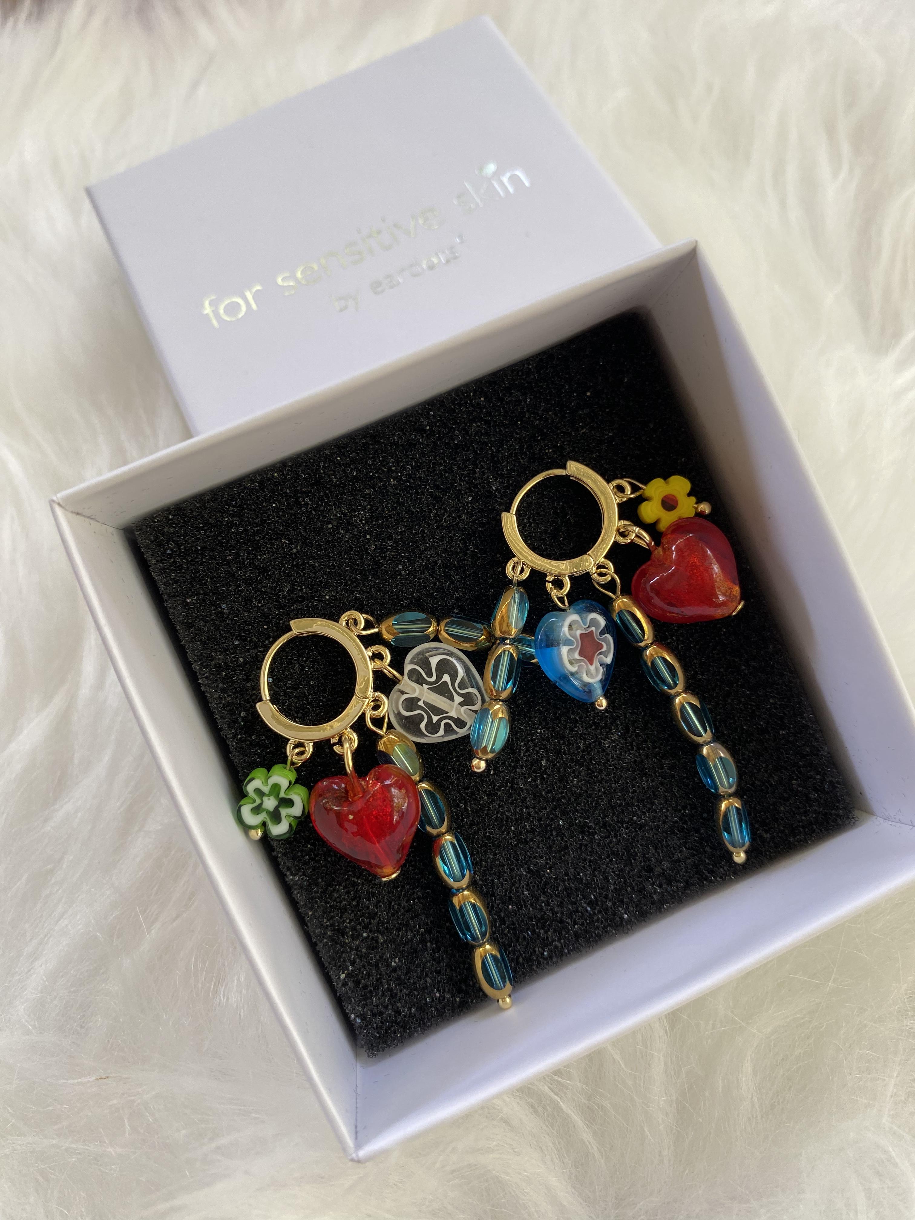 ต่างหูสำหรับผิวแพ้ง่าย ทอง 18K_Bohemy_EG008