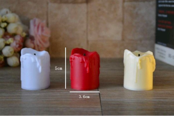 เทียน LED ขนาดเล็กแบบมีหยดน้ำตาเทียน