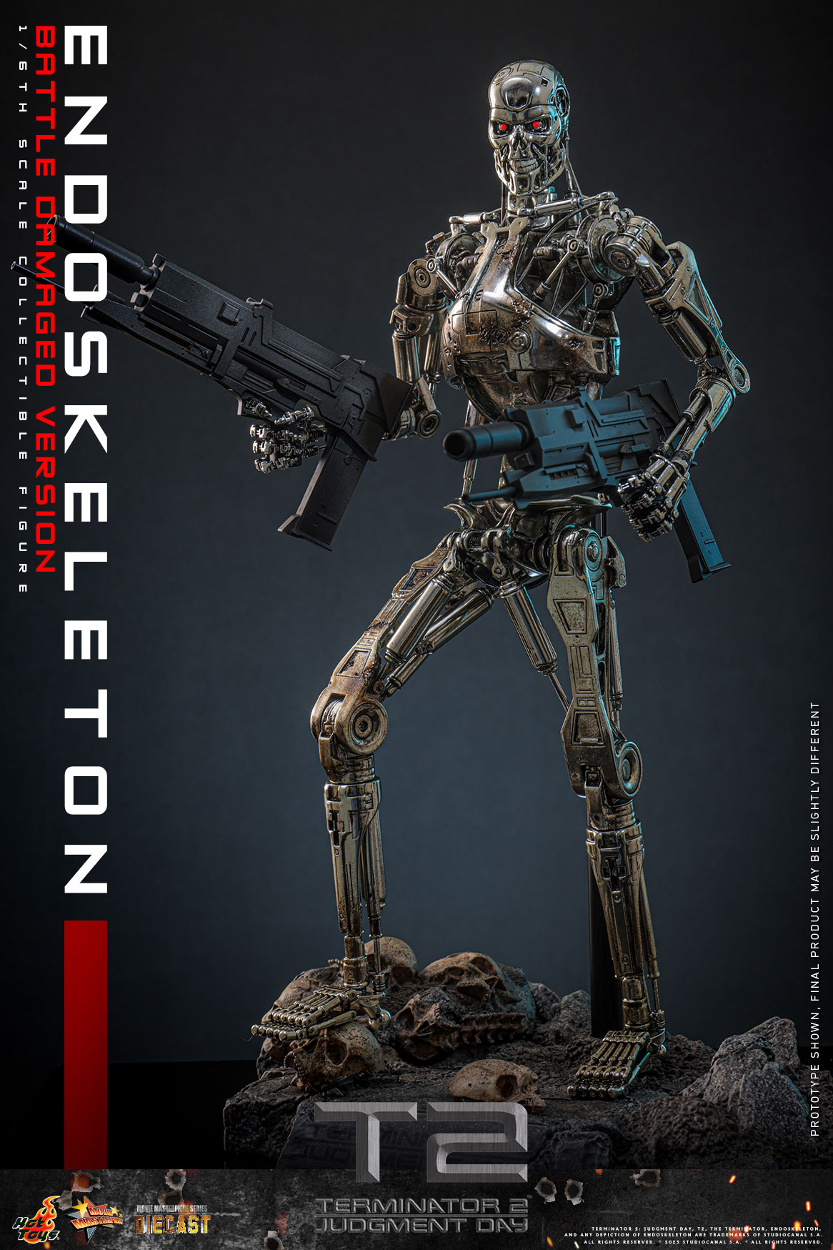Hot Toys MMS840D77 Terminator 2: Judgment Day - Endoskeleton (Battle Damaged Version)