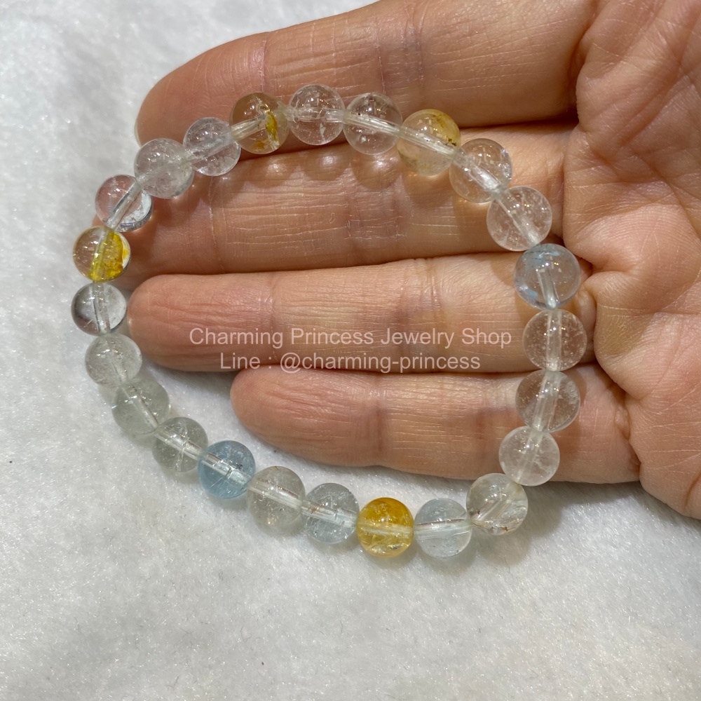 Color of Blue Topaz โทพาสหลากสี 8 มม เป็นสัญสักษณ์ของความมีอำนาจ และเฉลียวฉลาด