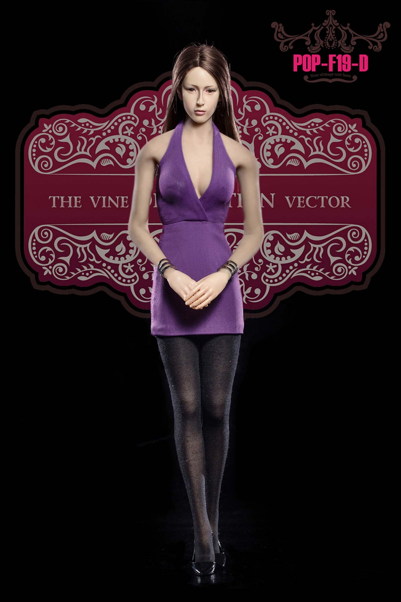 POPTOYS F19 Ladies sexy low-cute halter dress suit