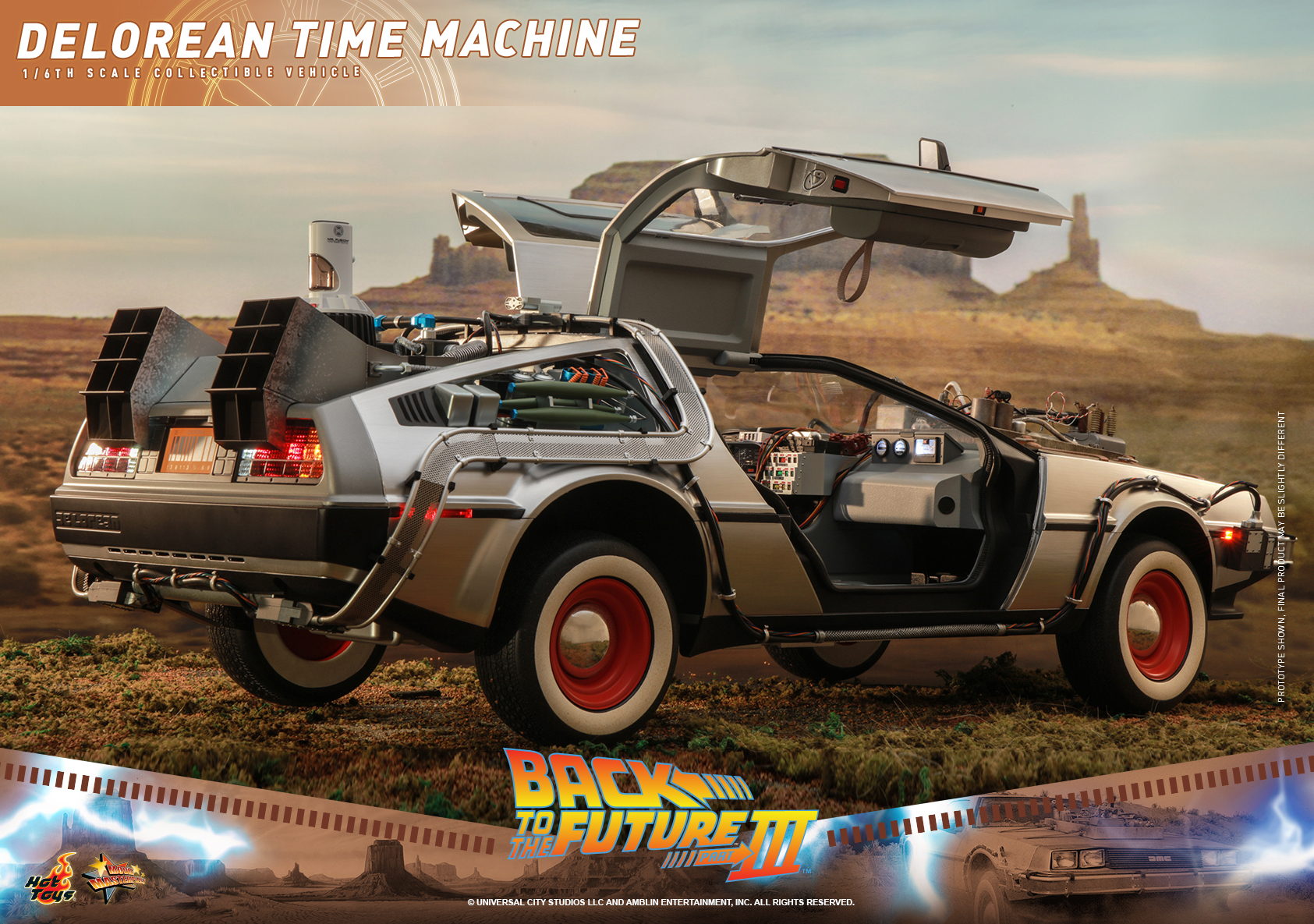 Hot Toys MMS738 1/6 Back to the Future III - DeLorean Time Machine