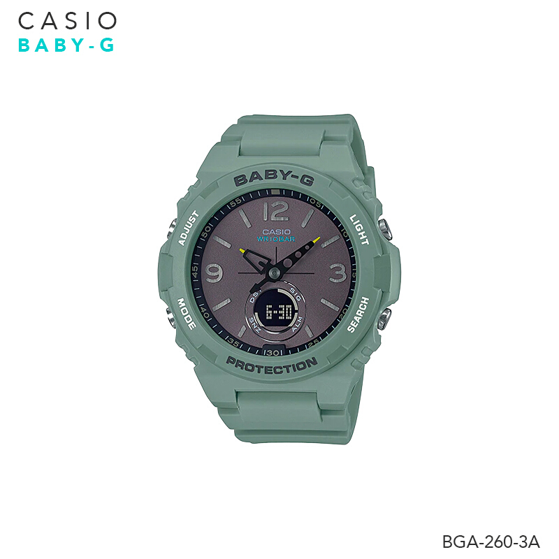 นาฬิกา Casio Baby-G นาฬิกาข้อมือผู้หญิง สายเรซิ่น รุ่น BGA-260 Series BGA-260-1A BGA-260-3A BGA-260-4A
