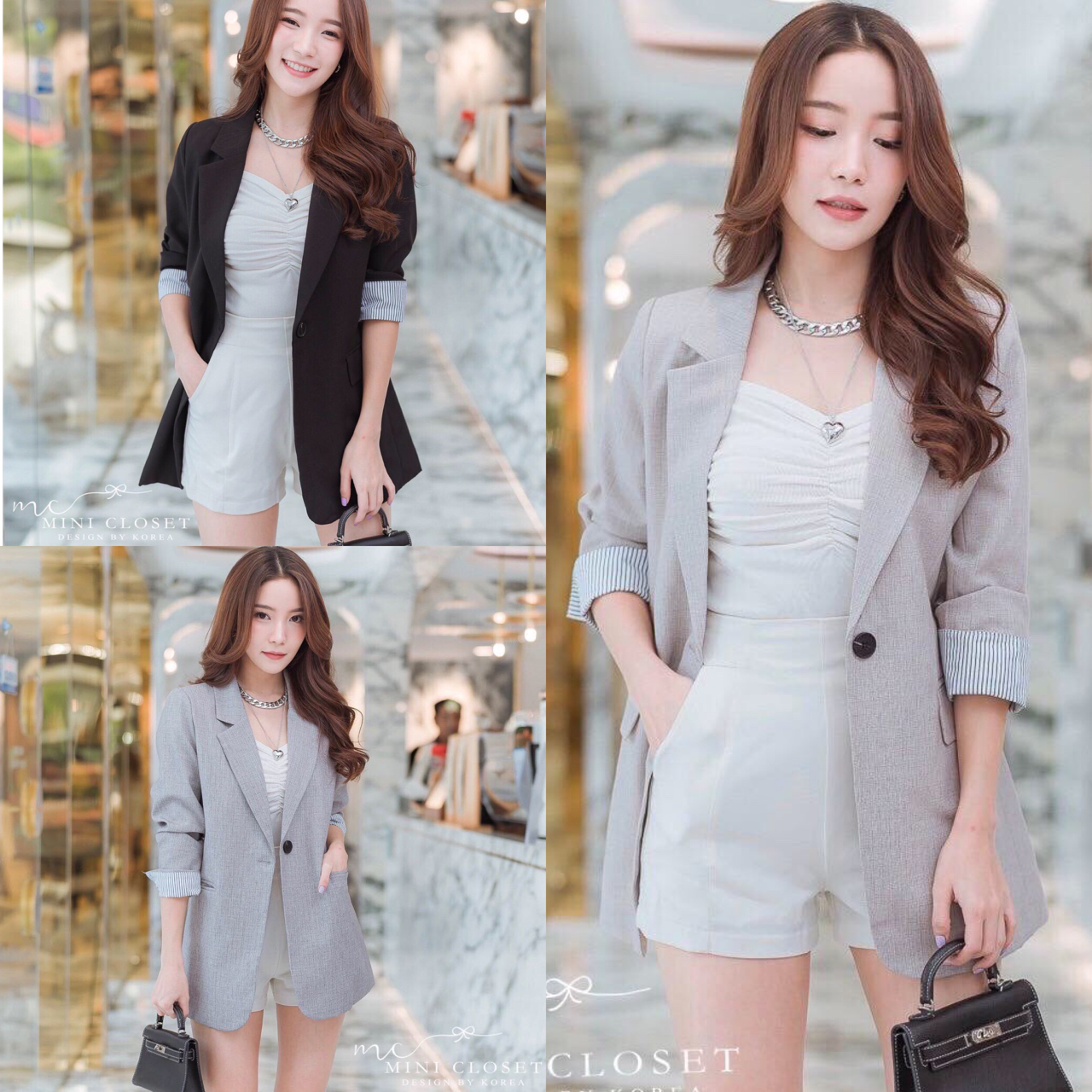 เบลเซอร์สูทใส่ทำงานสวยๆ ตัดเย็บด้วย ผ้าสูทผสมผ้าลินิน