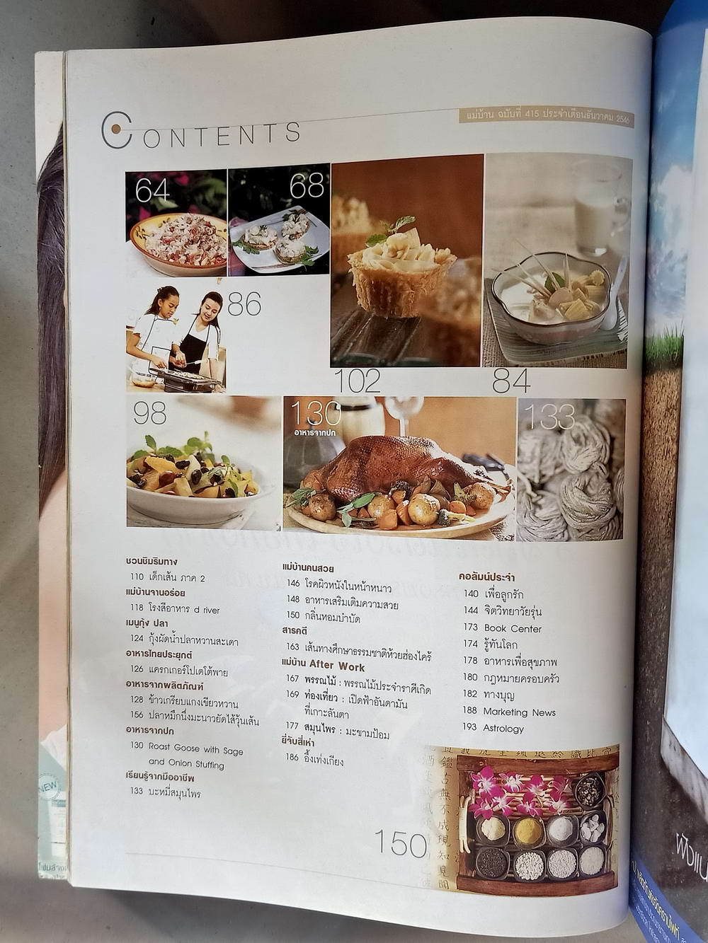 หนังสือมือสอง 061 นิตยสารแม่บ้านปีที่ 28 ฉบับที่ 415 ประจำเดือนธันวาคม 2546 ความหนา 194 หน้า