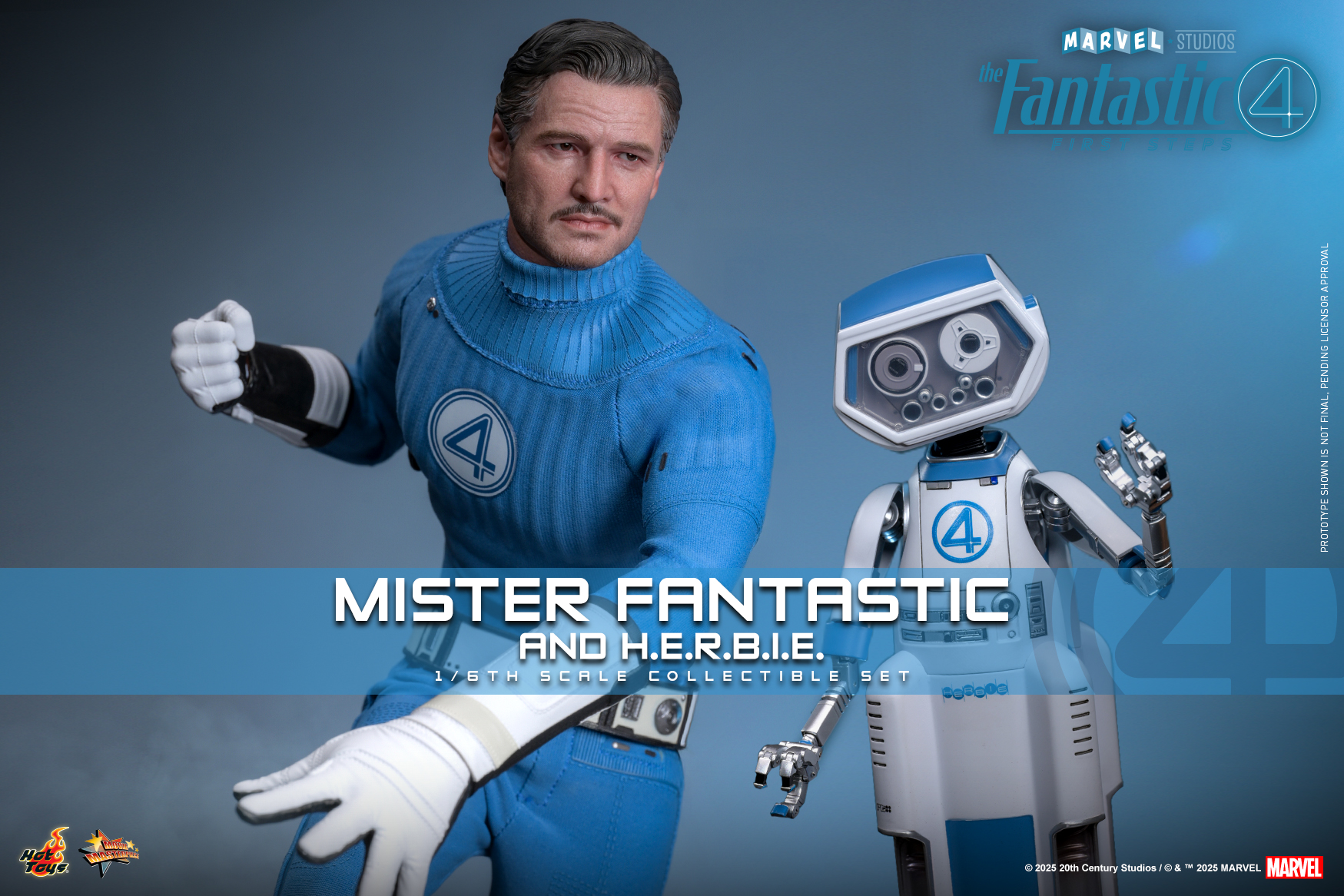 Hot Toys MMS822 The Fantastic Four: First Steps - Mister Fantastic and H.E.R.B.I.E.