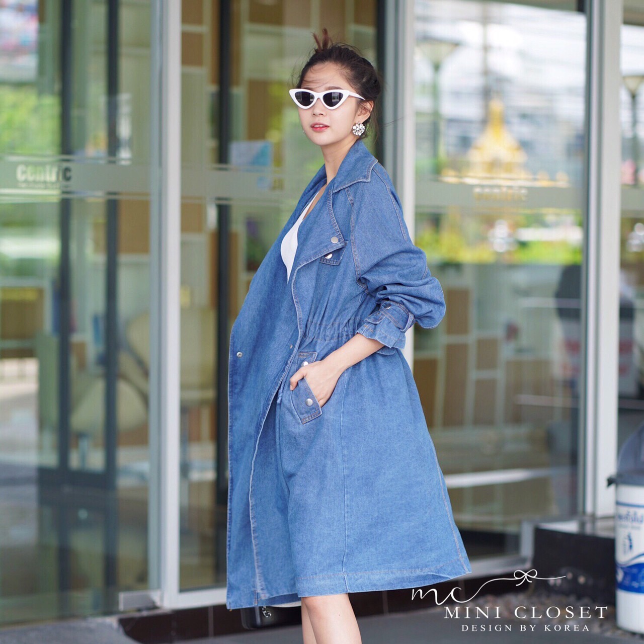 เสื้อคลุมยาวผ้ายีนส์