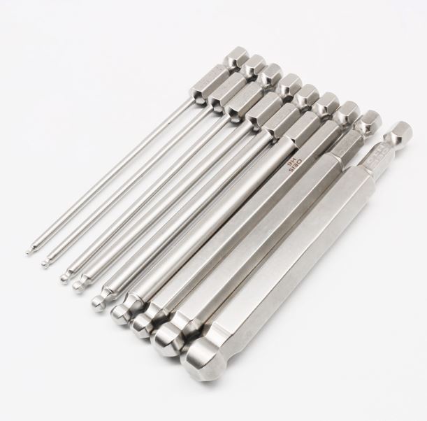 AD33 ชุดดอกไขควงหกเหลี่ยมหัวบอล H1.5-H10 ชุด 9 ดอก ยาว 100 mm คุณภาพ Japan