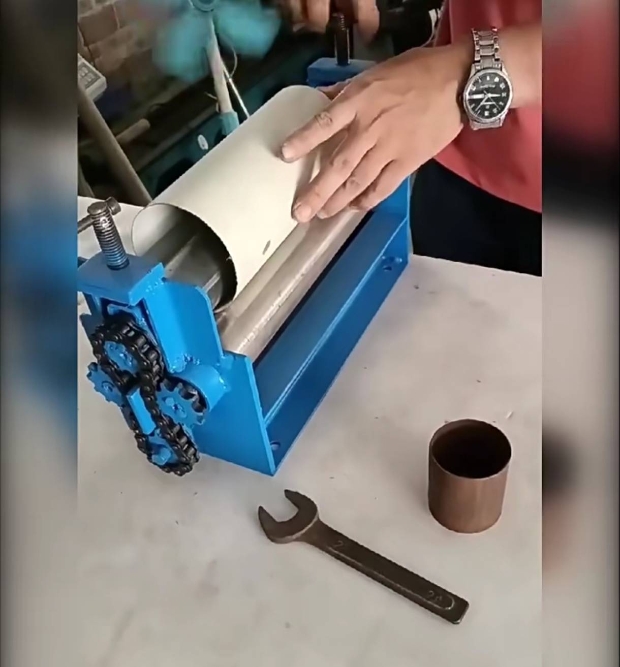 ES23 เครื่องรีดเหล็กอ่อน อลูมิเนียม ทองแดงแผ่น หนาไม่เกิน 2 มิล หน้ากว้าง 310 มิล