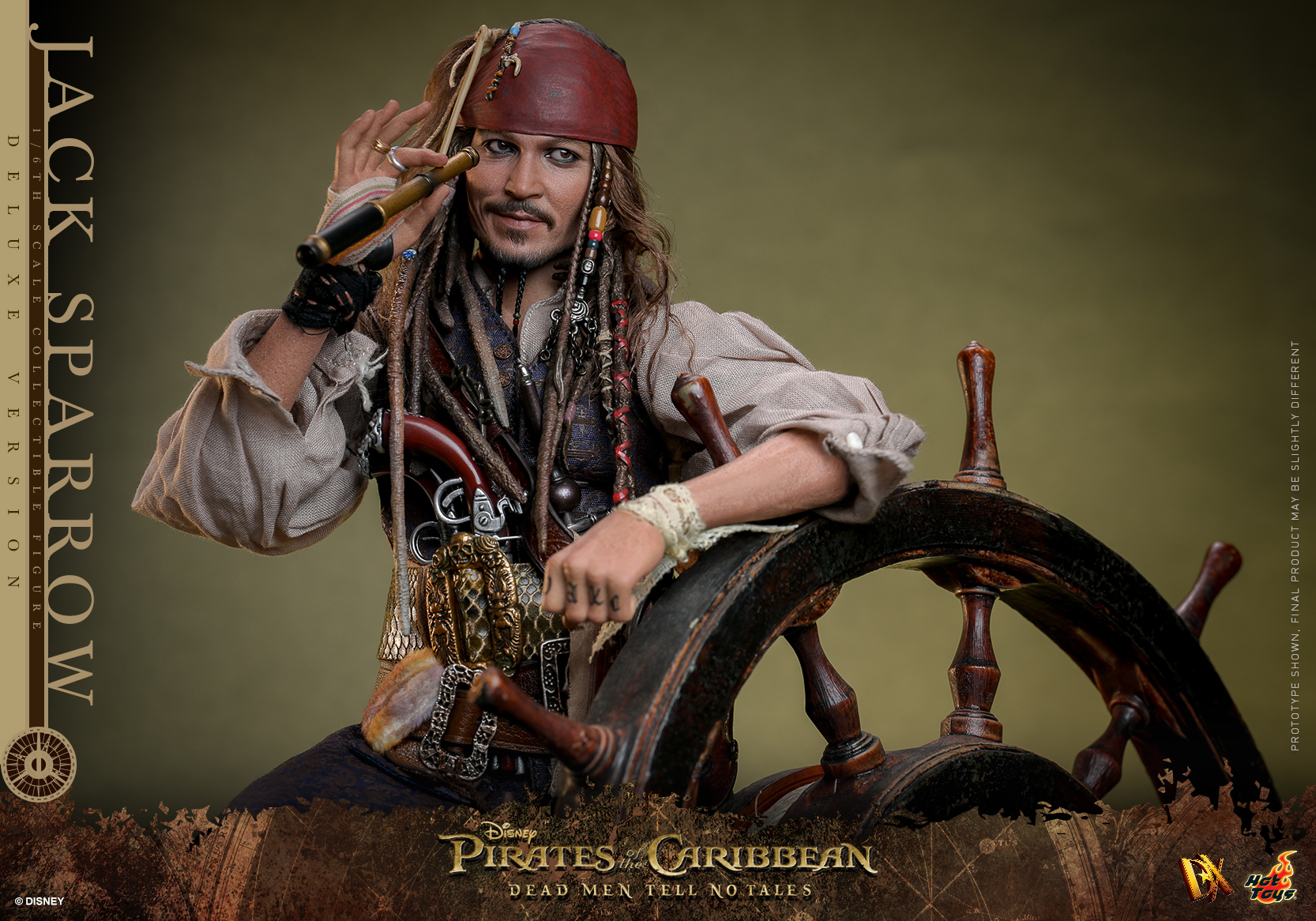 Hot Toys DX38 Pirates of the Caribbean: Dead Men Tell No Tales - Jack Sparrow (Deluxe Version)