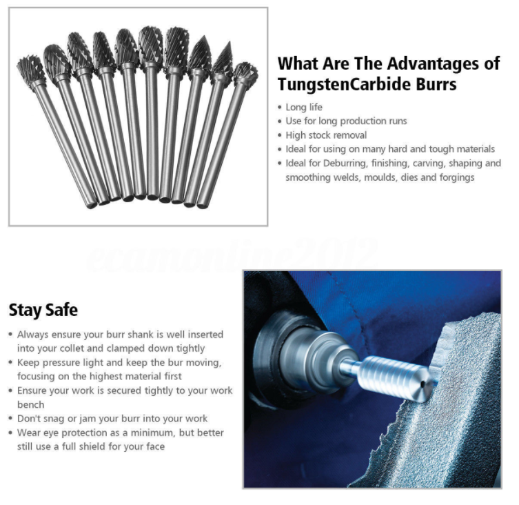 DS05 ชุดดอกเจียรคาร์ไบแกน 3 มิล ชุด 10 ดอก