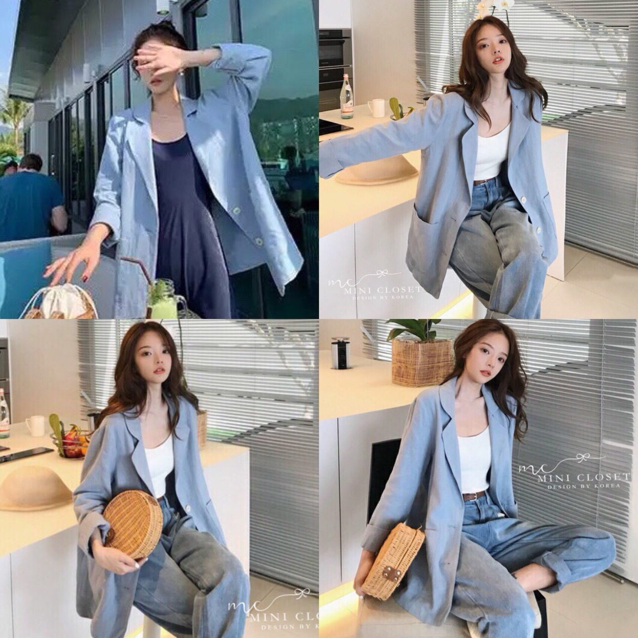 Blazer เบลเซอร์ สูทลินิน สูทสไตล์เกาหลีทรงOversize สไตล์ชิคๆคูลๆ