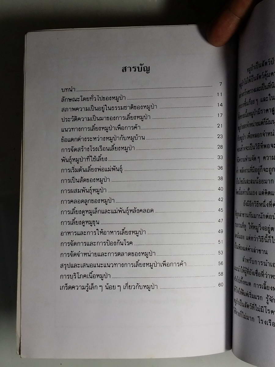 หนังสือมือสอง 226 หนังสือการเลี้ยงหมูป่า โดย ไชยา อุ้ยสูงเนิน จำนวน 63 หน้า ราคาปก 45 บาท พิมพ์ครั้งที่ 3
