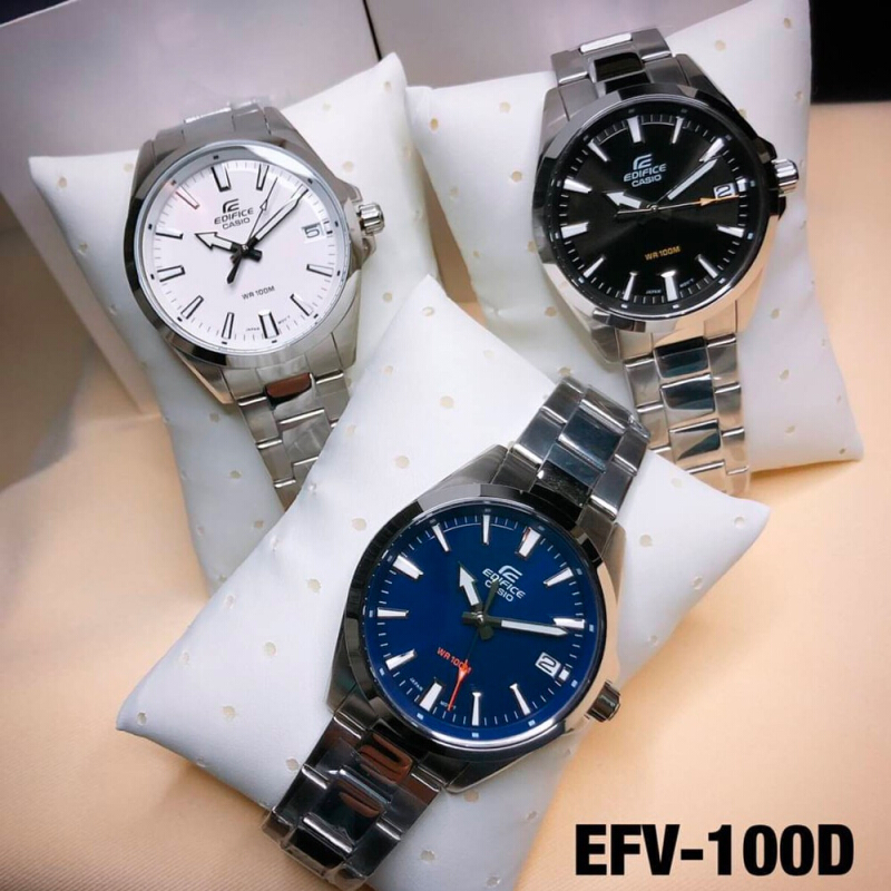 Casio Edifice นาฬิกาข้อมือผู้ชาย สายแสตนเลส รุ่น EFV-100D EFV-100D EFV-100D-1A ,EFV-100D-2A ,EFV-100D-7A