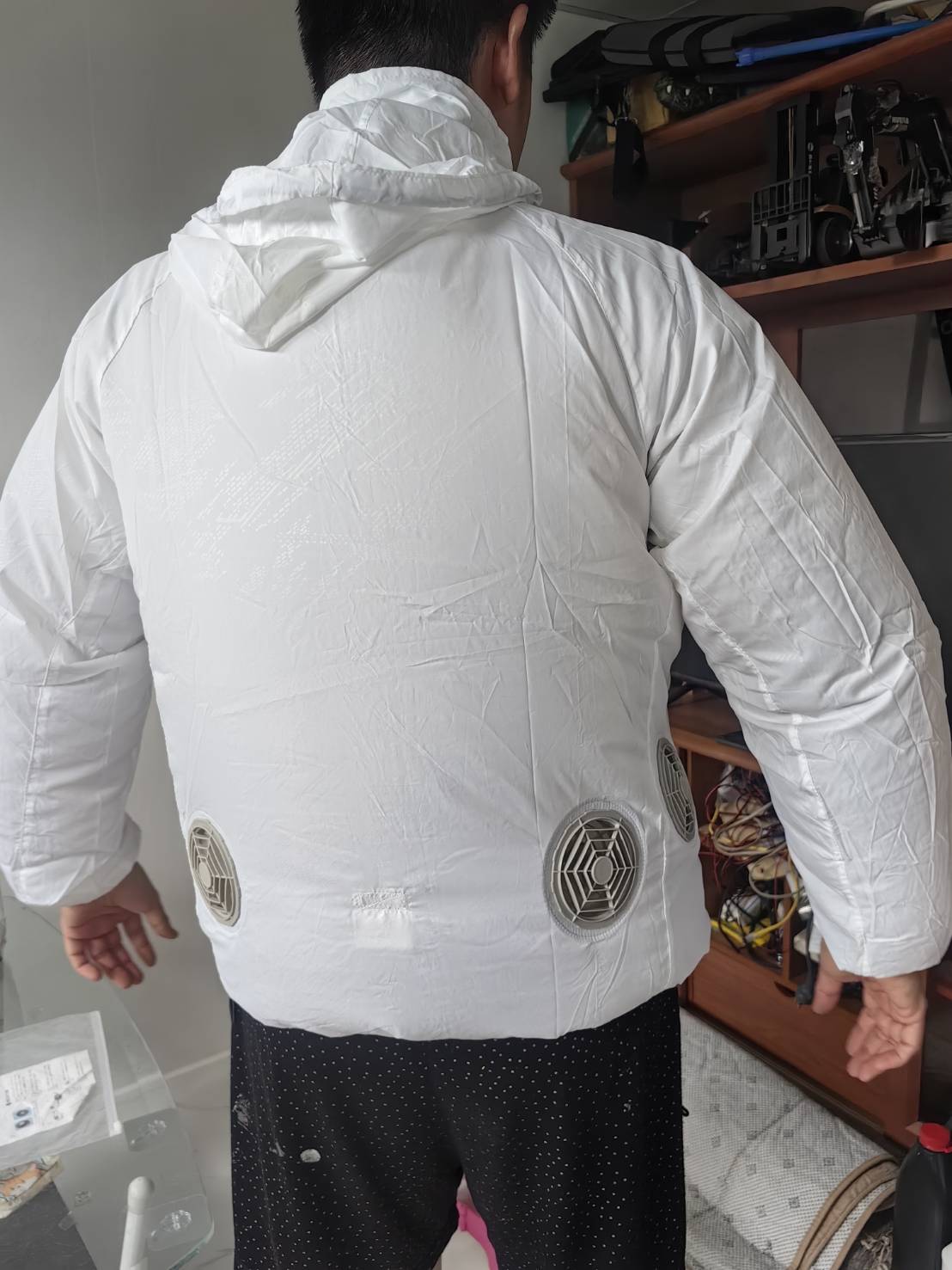 OT191 เสื้้อติดพัดลมเทอโบ X4 เย็นสบาย ใส่ขี่แก๊ป ทำงาน ระบายอากศเยี่ยม เสียบ USB ใช้ง่าย