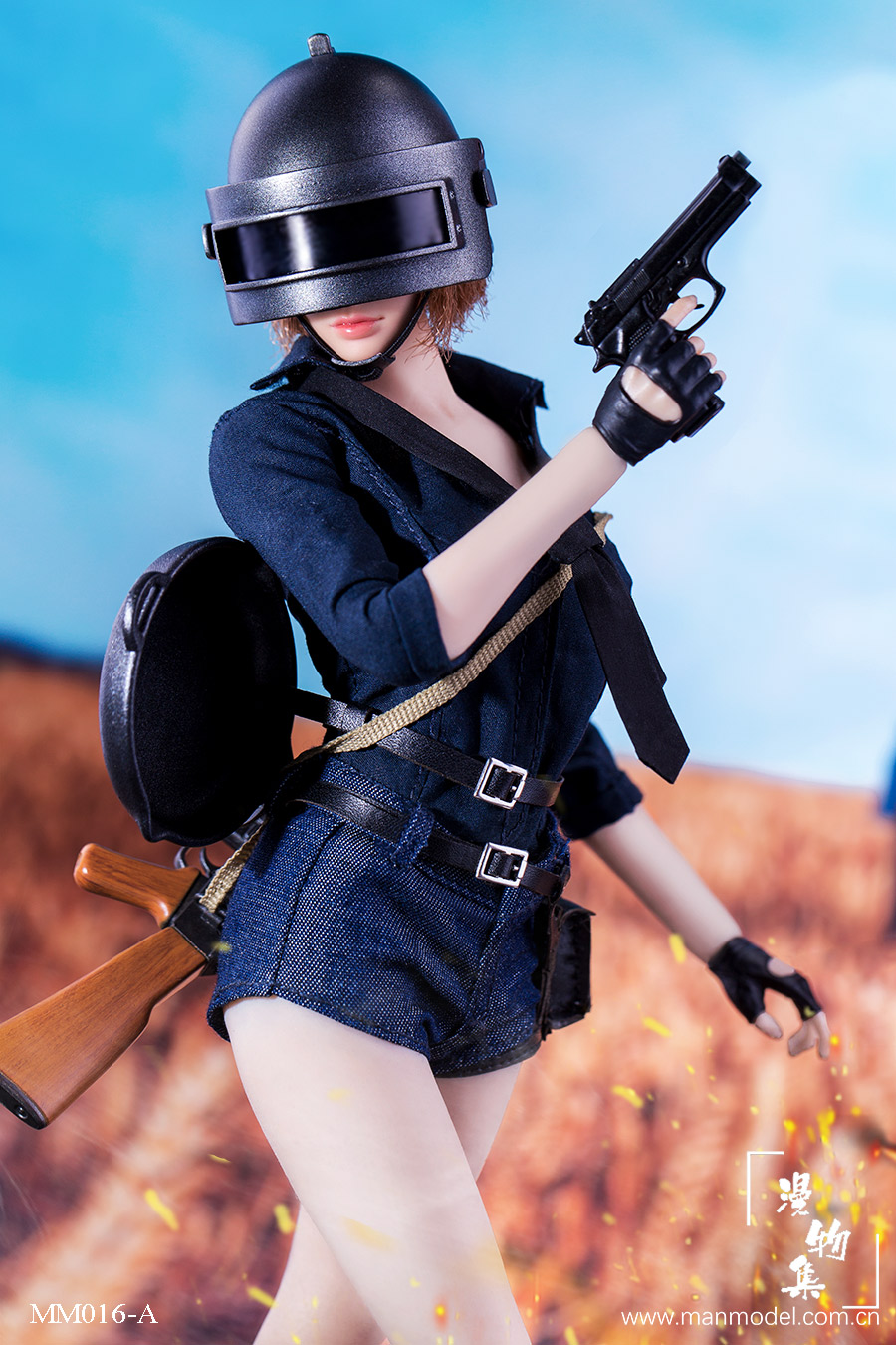 Manmodel MM016-A, MM016-C Chicken Dinner Female Combat Suit (Dark Blue)/(Light blue)