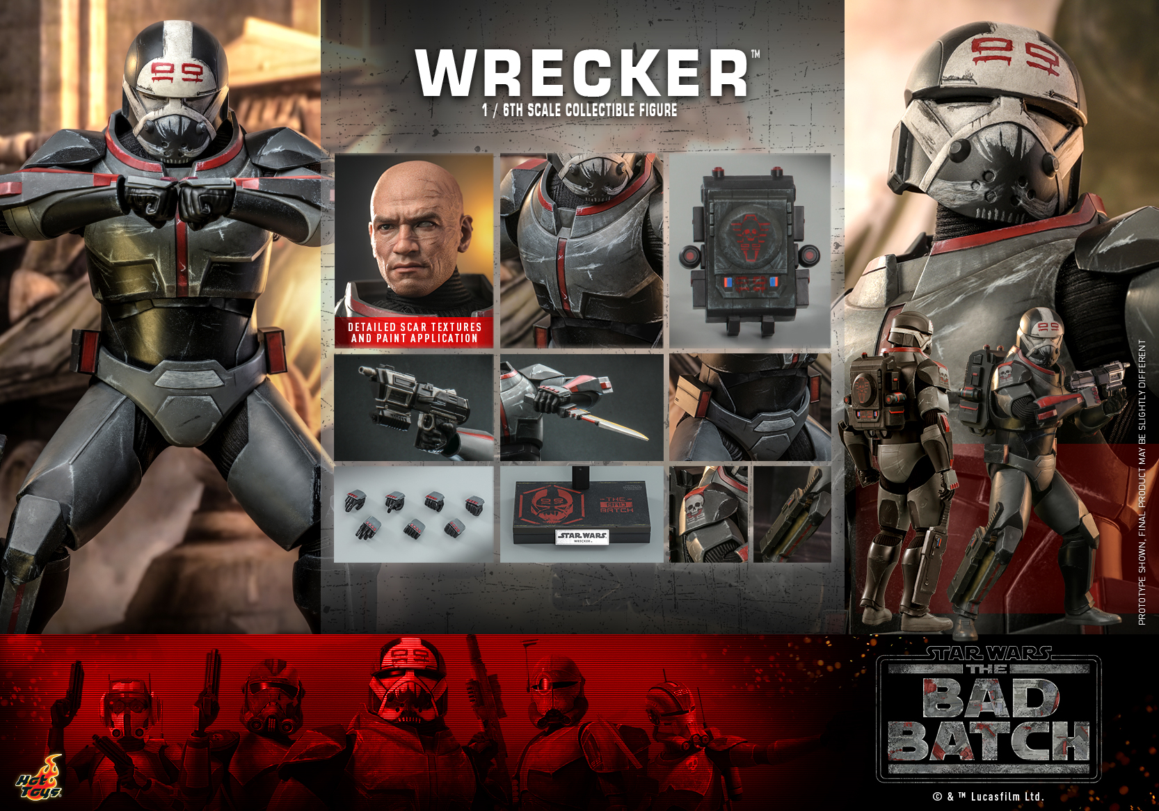 Hot Toys TMS099 1/6 Star Wars: The Bad Batch™ - Wrecker™