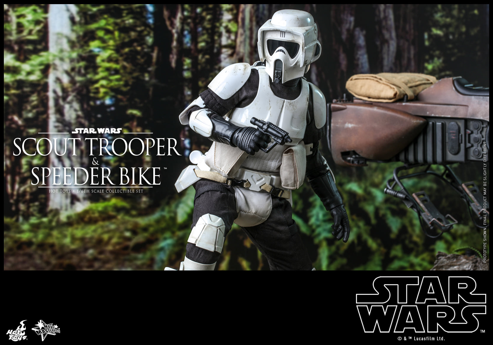 Hot Toys MMS612 1/6 Star Wars: Return of the Jedi - Scout Trooper and Speeder Bike
