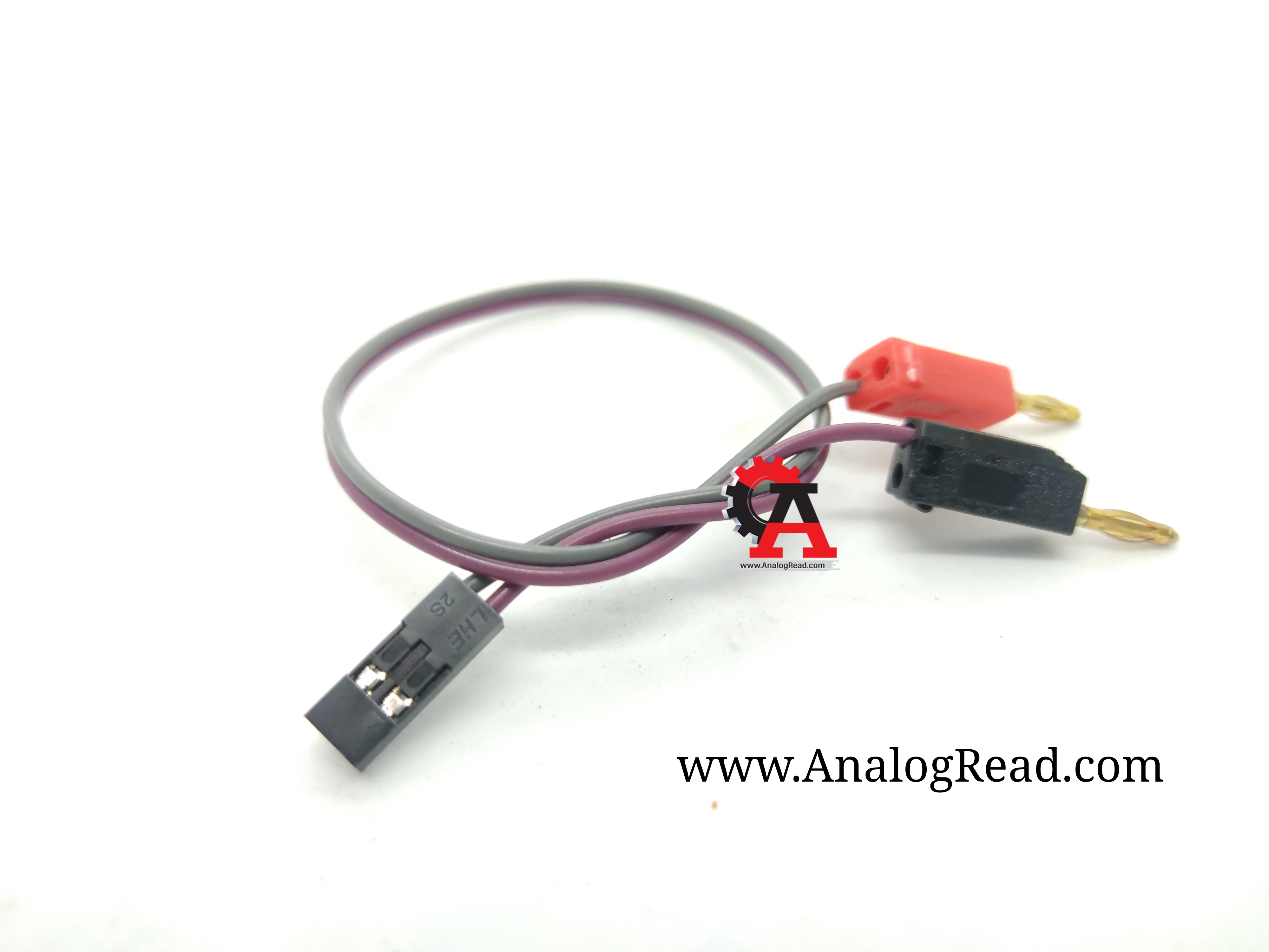 Banana to Female Pin ขนาด 2mm ยาว 20cm สายไฟคละสี / คู่