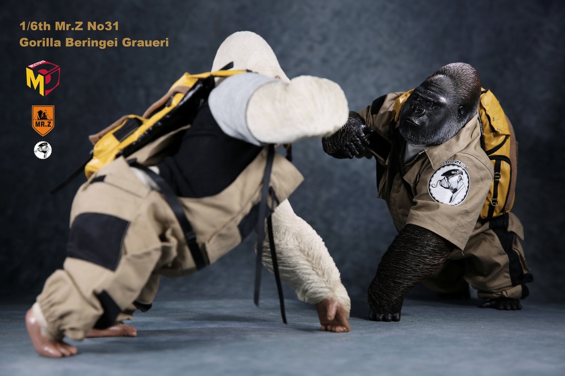 Mr.Z MRZ031-GBG001, 002 Animal Model - Gorilla Beringei Graueri (Black&White)