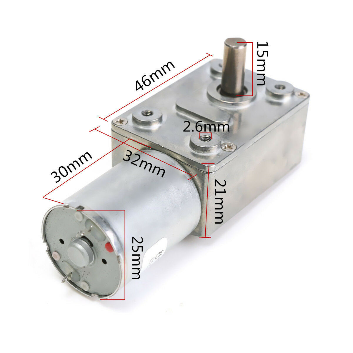 MO06 มอเตอร์ทดเกียร์ JGY-370 12V DC แกนเพลา 6 มิล แรงบิดสูง 40 รอบ/นาที สำหรับ DIY